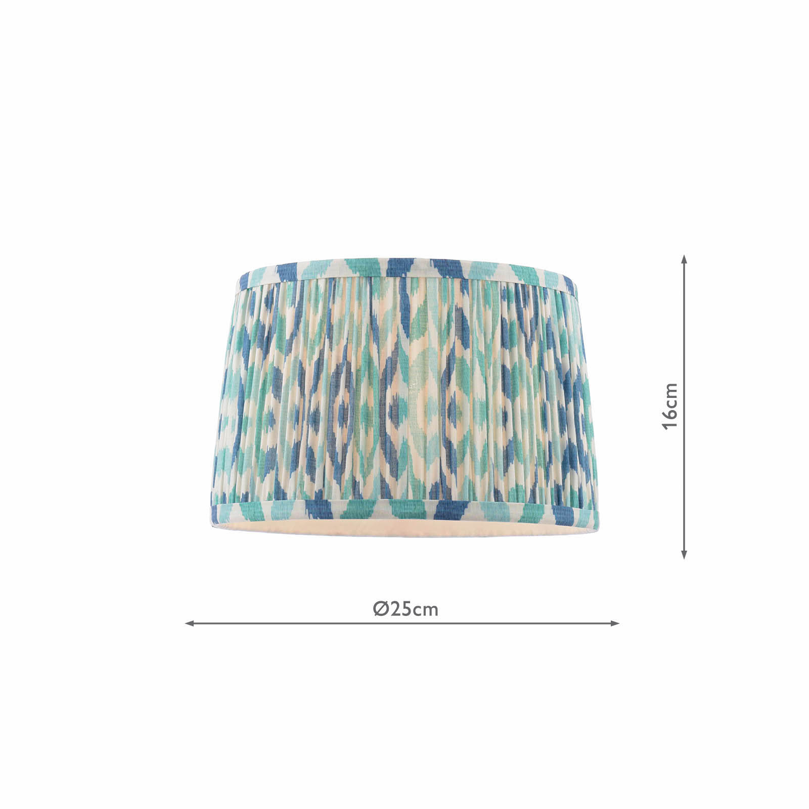 Joules Folly Blue Cotton Tapered Drum Shade 25cm