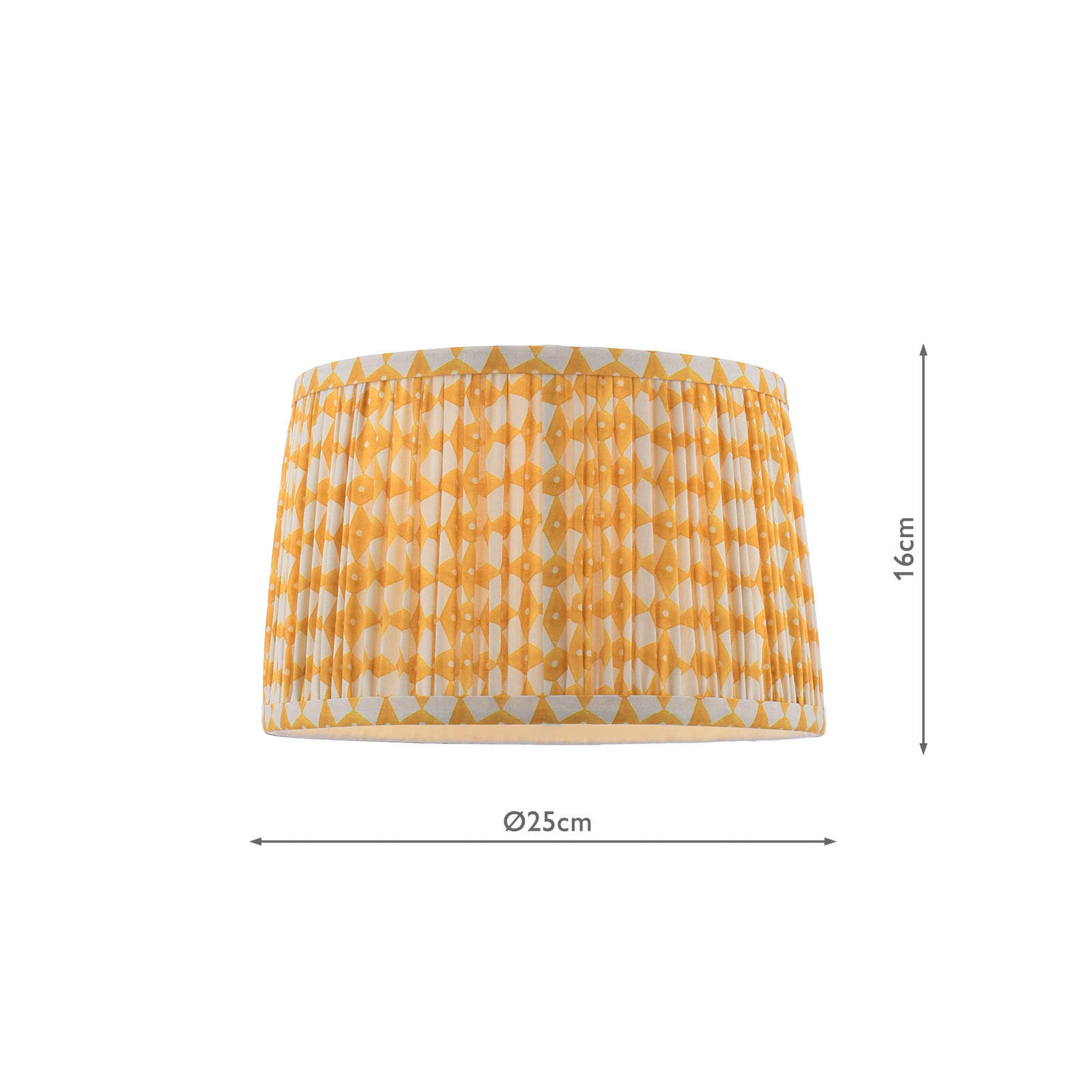 Joules Folly Yellow Cotton Tapered Drum Shade 25cm