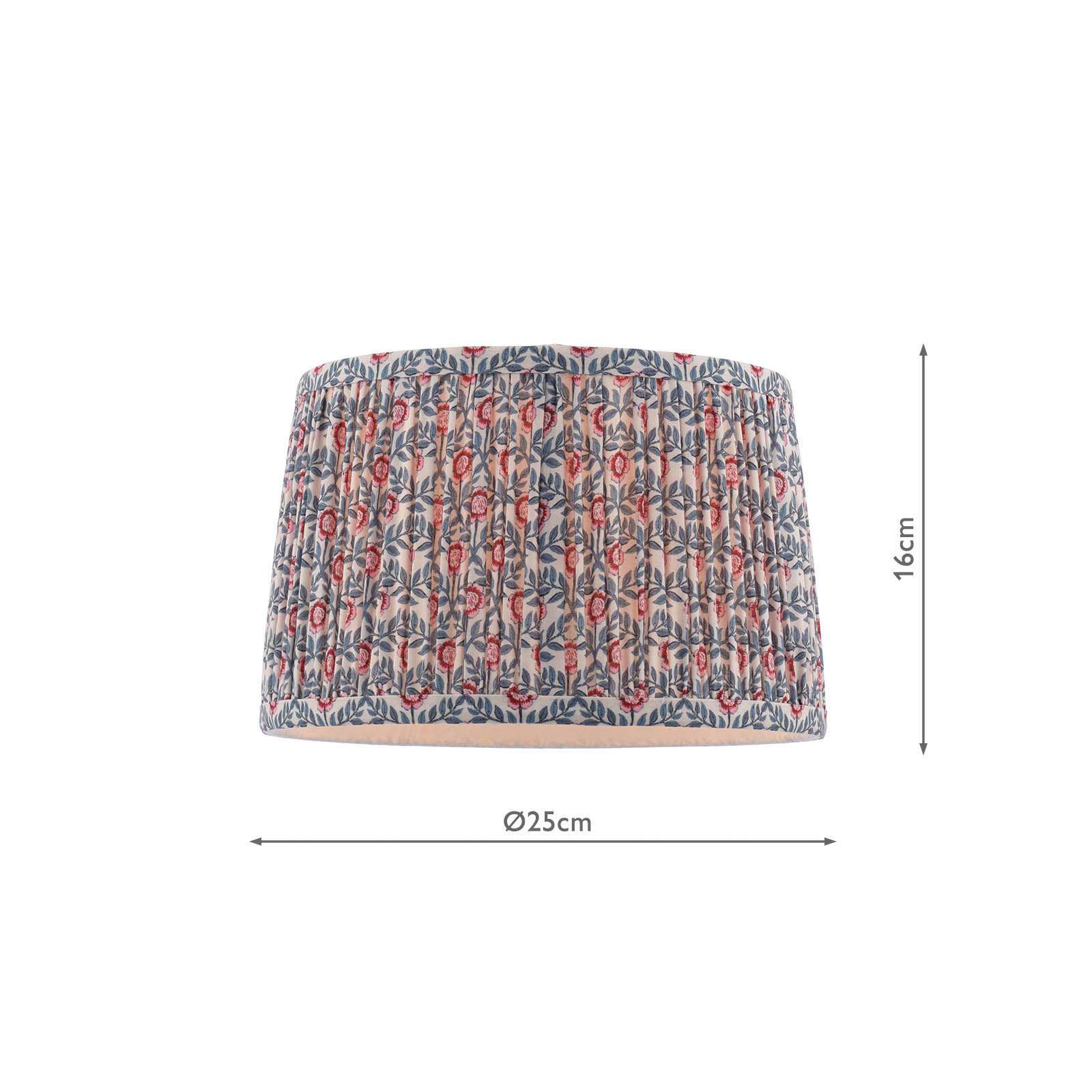 Joules Folly Multi Coloured Cotton Tapered Drum Shade 25cm