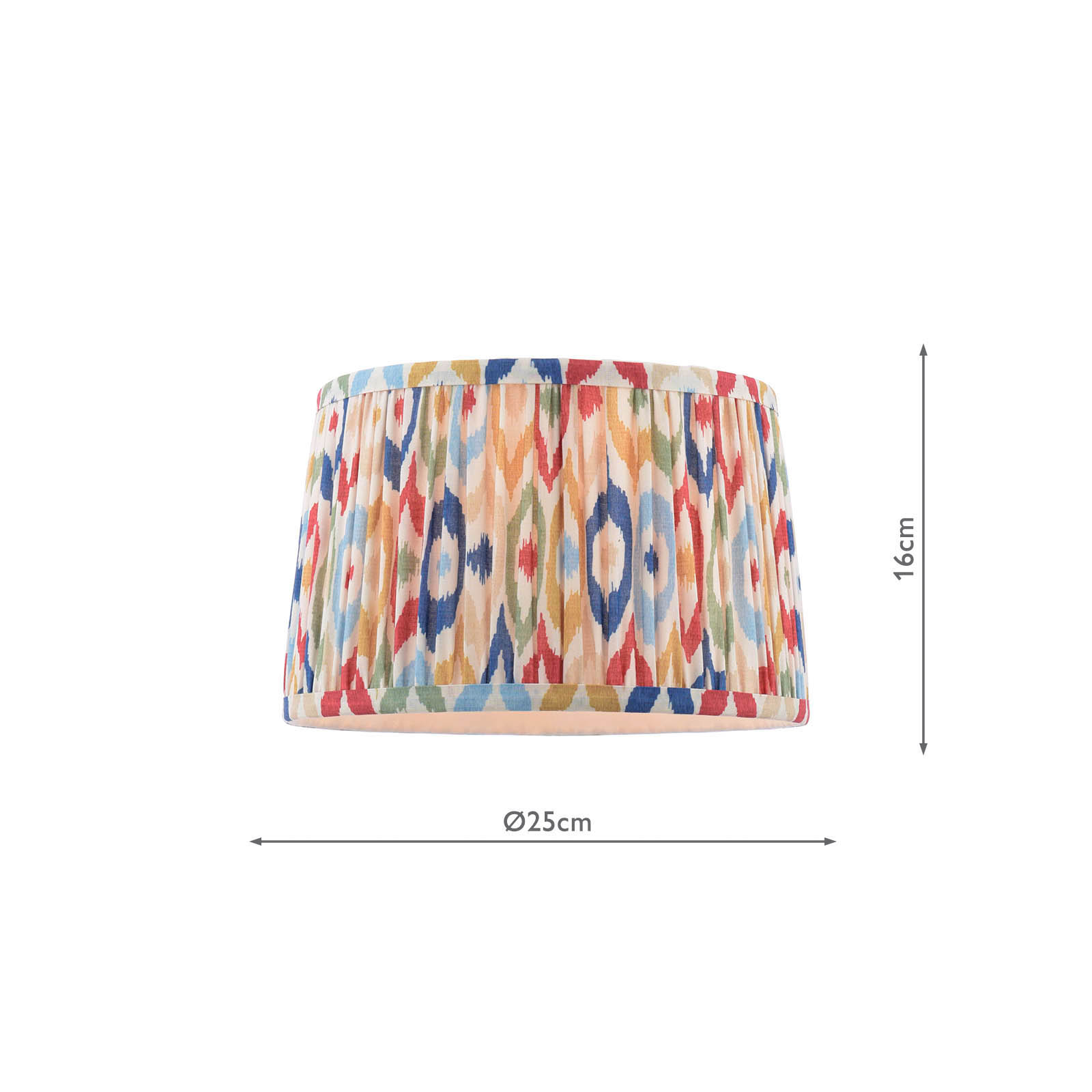 Joules Folly Multi Coloured Cotton Tapered Drum Shade 25cm
