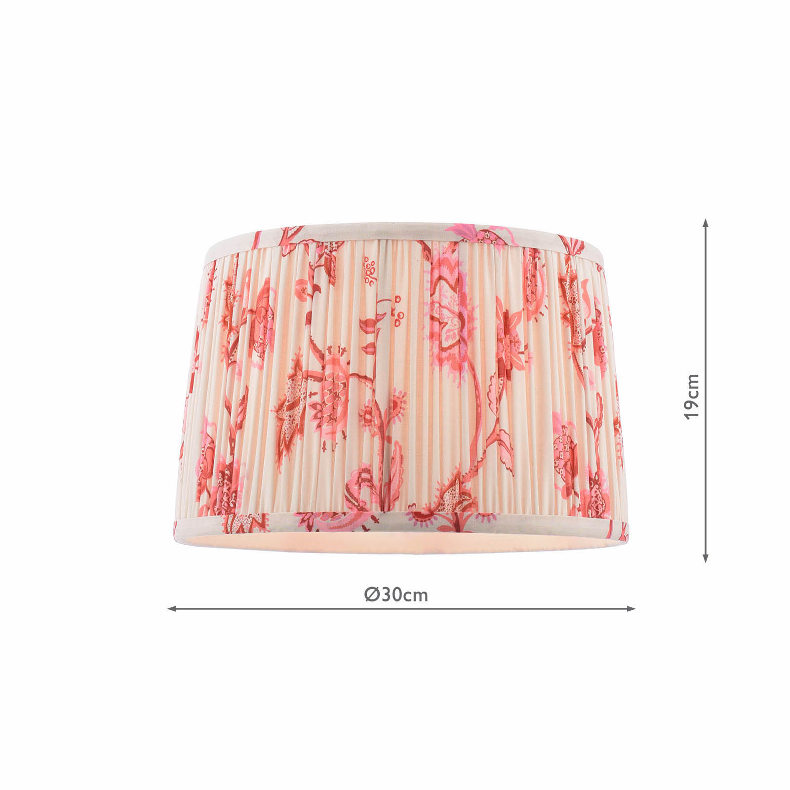 Joules Folly Pink Cotton Tapered Drum Shade 30cm