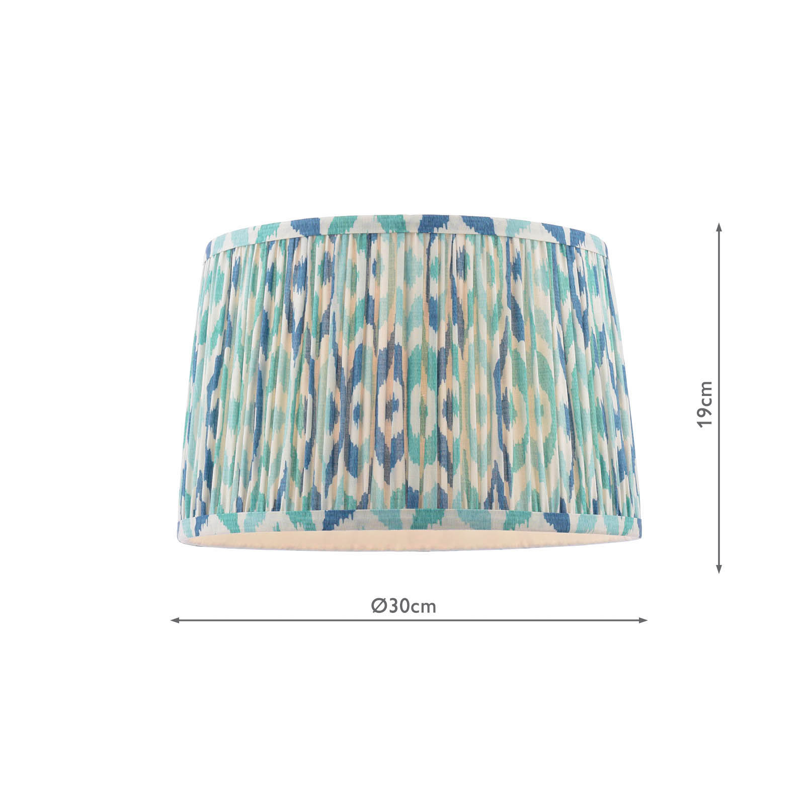 Joules Folly Blue Cotton Tapered Drum Shade 30cm