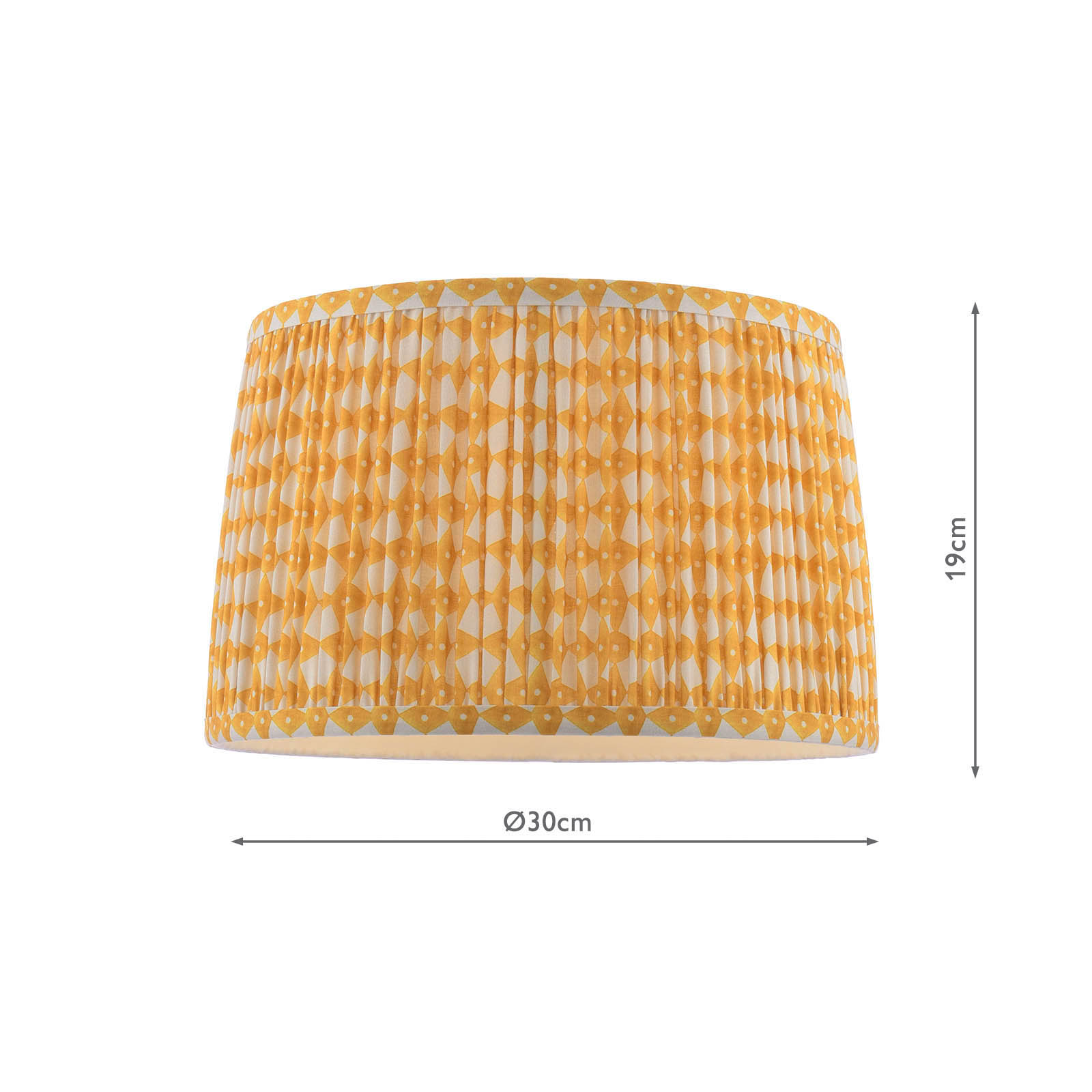 Joules Folly Yellow Cotton Tapered Drum Shade 30cm