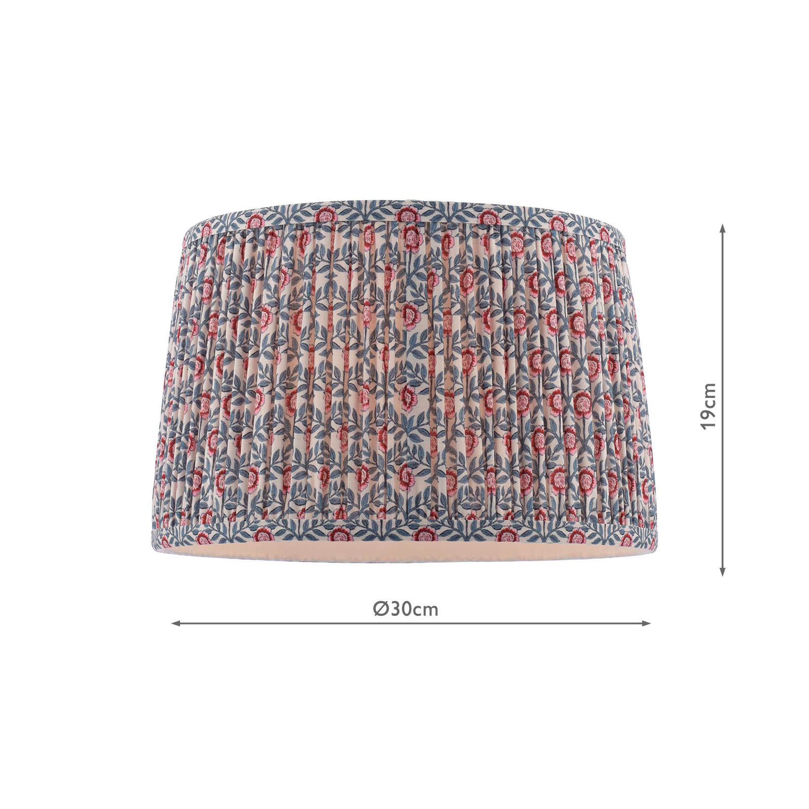 Joules Folly Multi Coloured Cotton Tapered Drum Shade 30cm