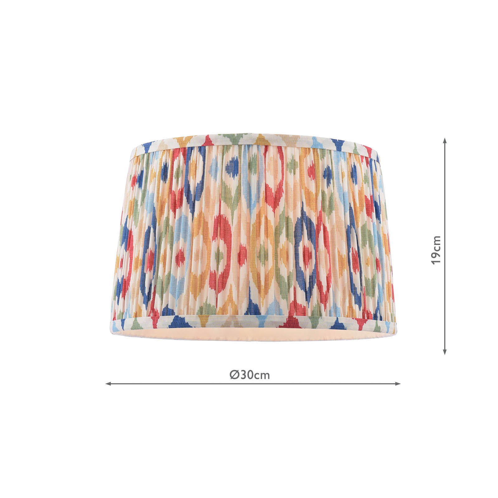 Joules Folly Multi Coloured Cotton Tapered Drum Shade 30cm