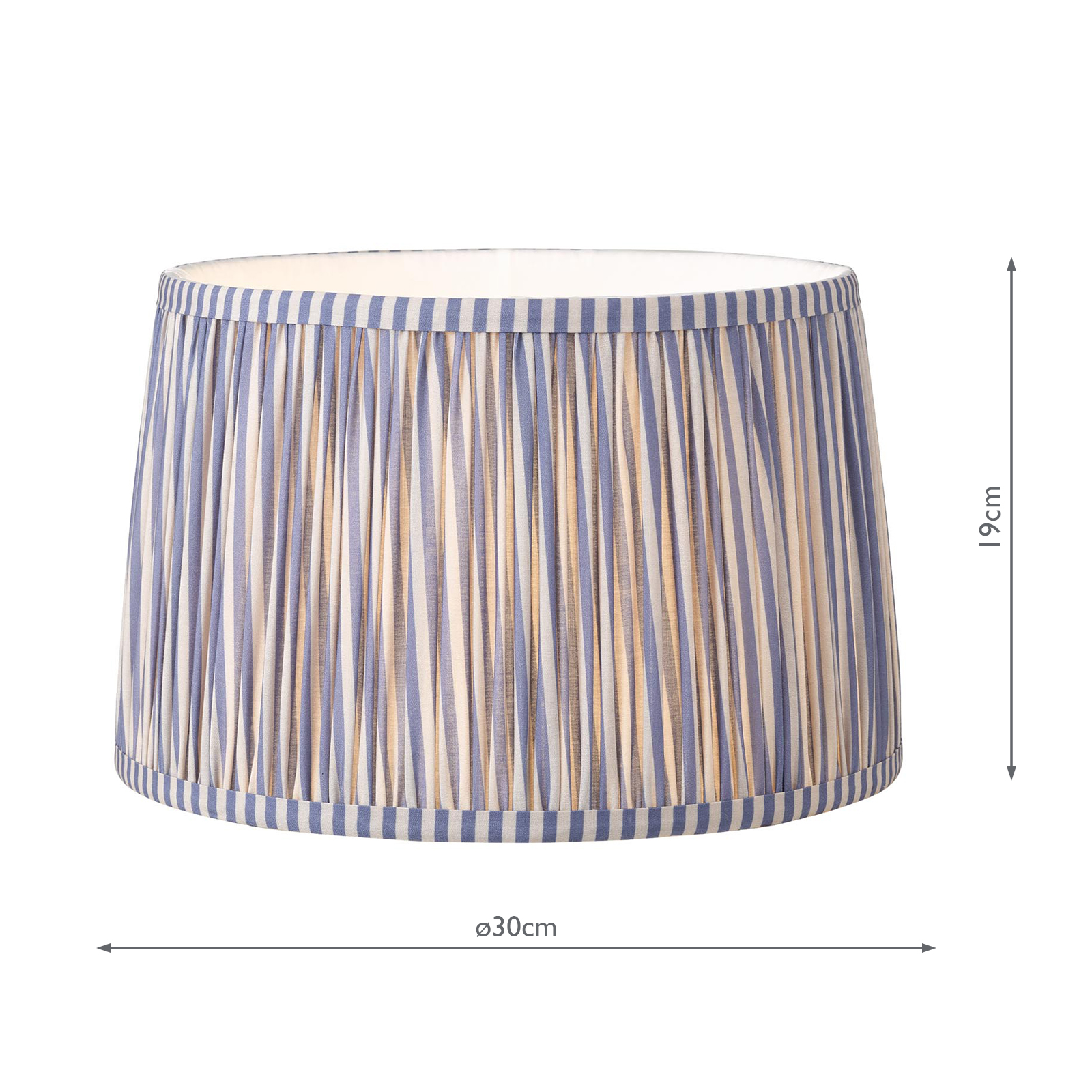 Joules Folly Blue Ticking Stripe Shade 30cm