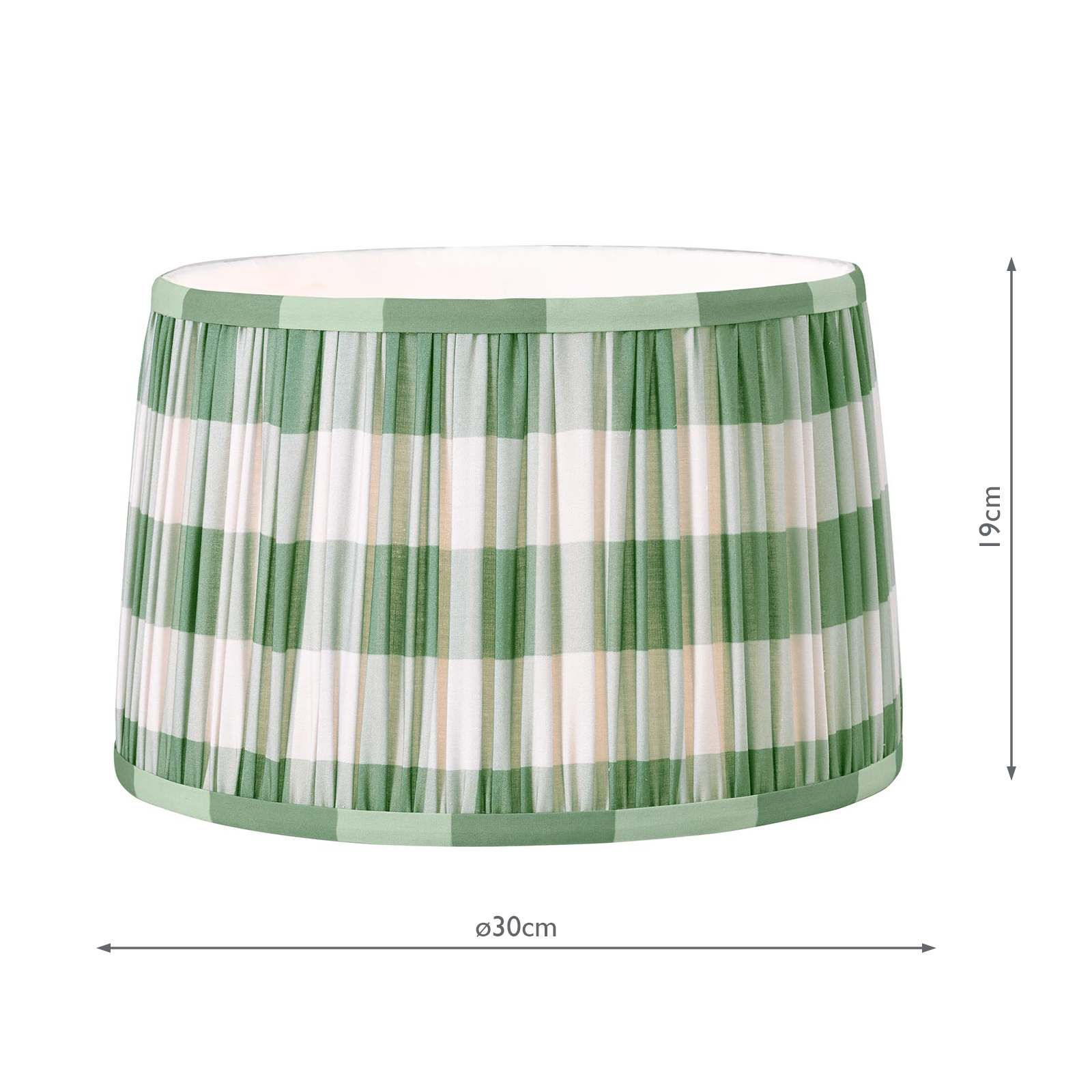 Joules Folly Green Gingham Print Shade 30cm