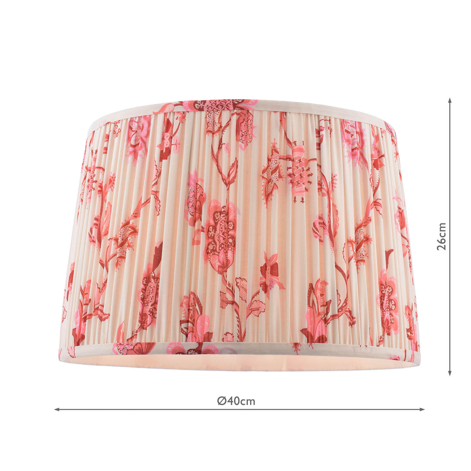 Joules Folly Pink Cotton Tapered Drum Shade 40cm