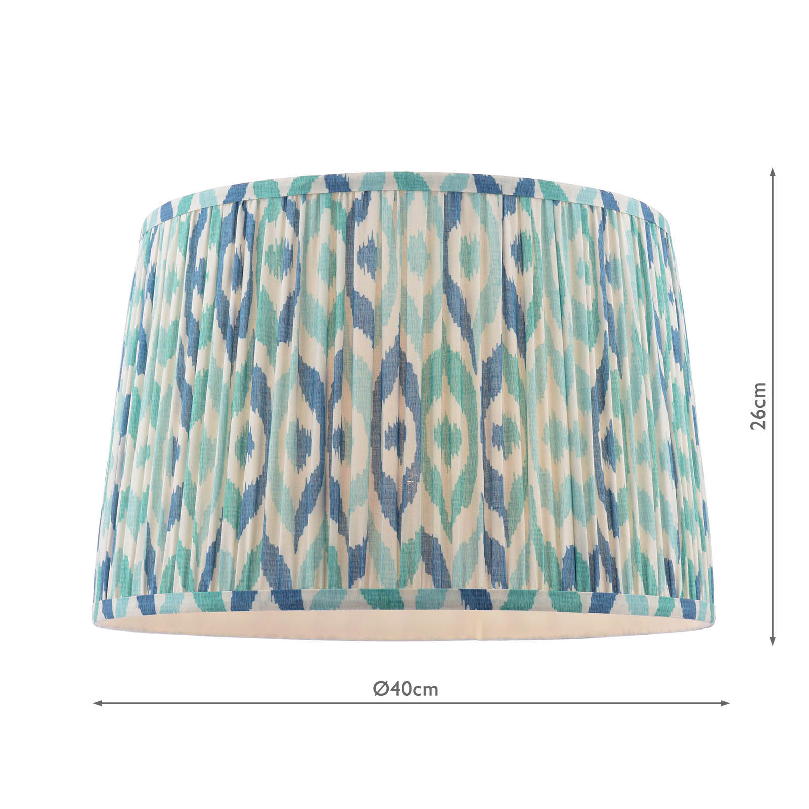Joules Folly Blue Cotton Tapered Drum Shade 40cm
