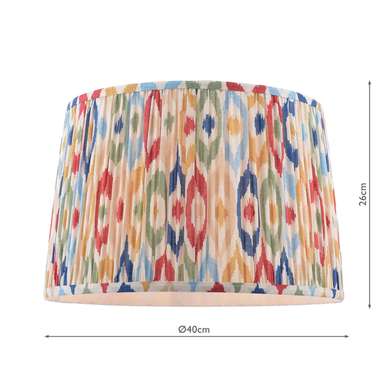 Joules Folly Multi Coloured Cotton Tapered Drum Shade 40cm