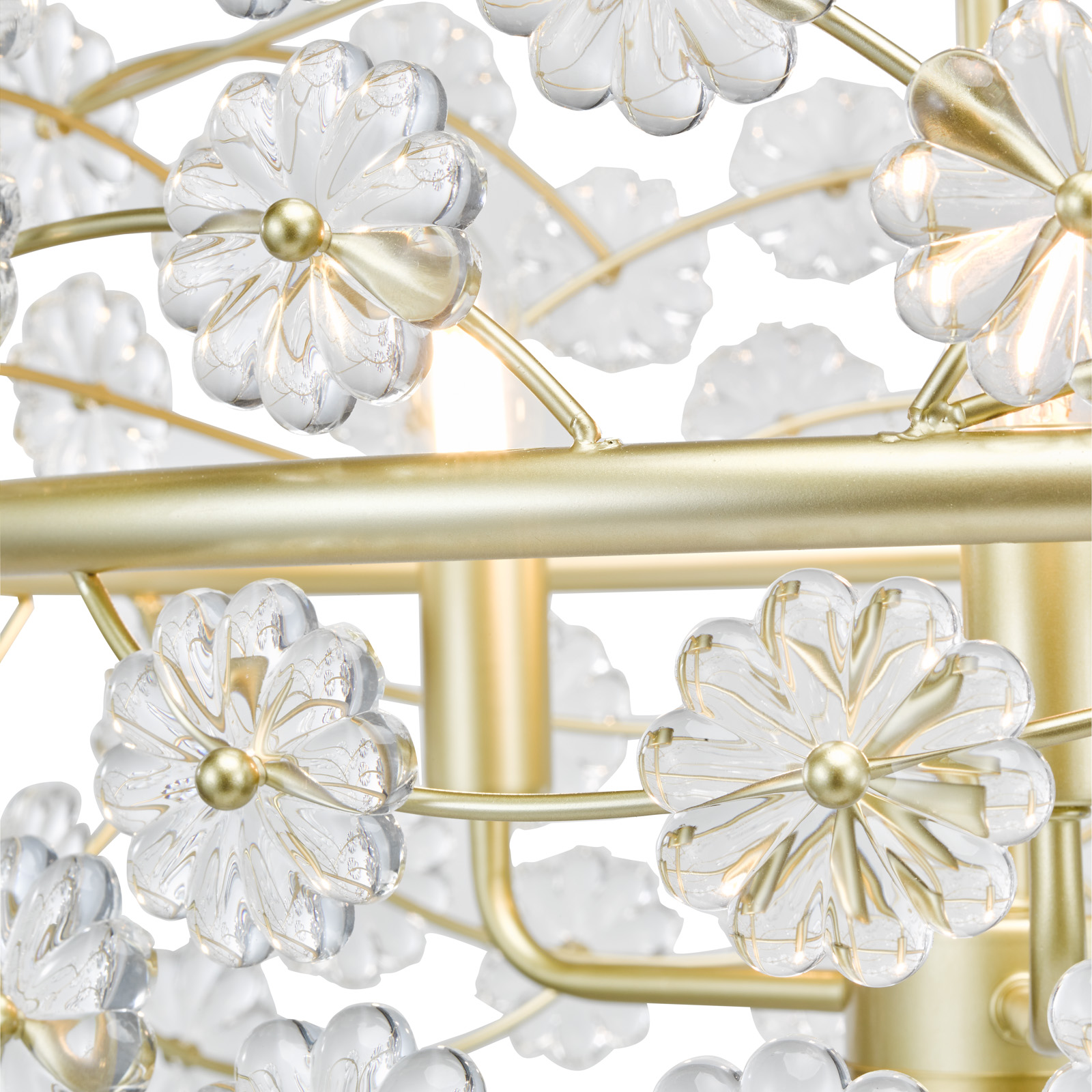 Fonda 3 Light Pendant Satin Gold and Glass