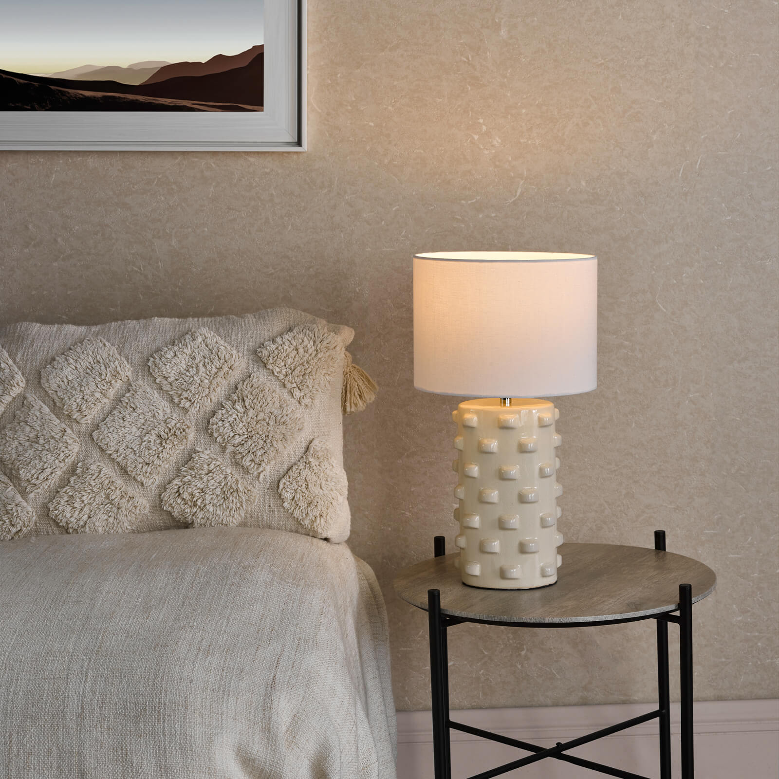 Georgina Table Lamp White With Shade
