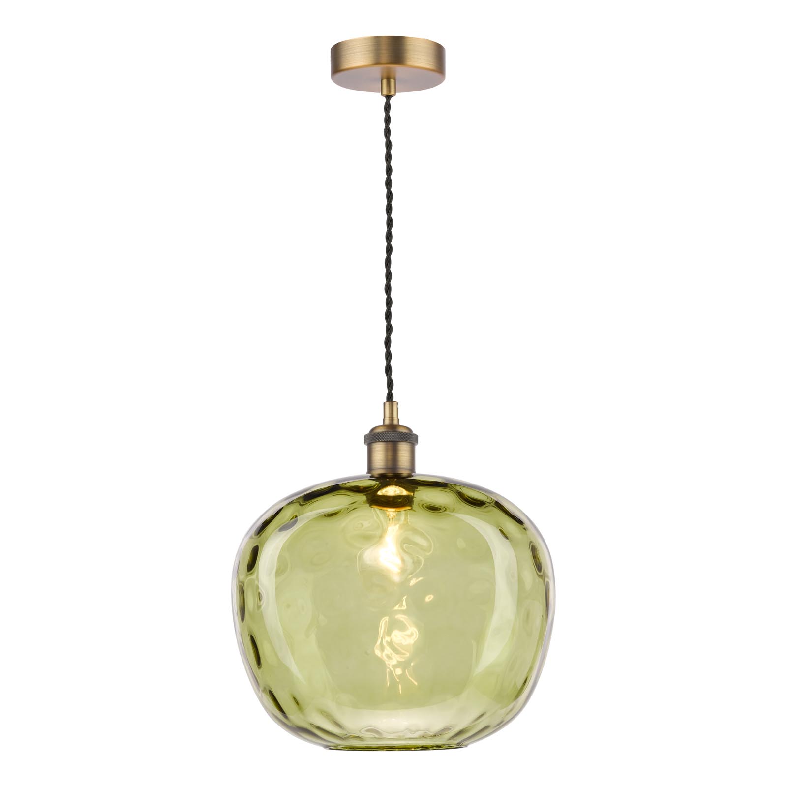 George 1 Light E27 Suspension Antique Bronze