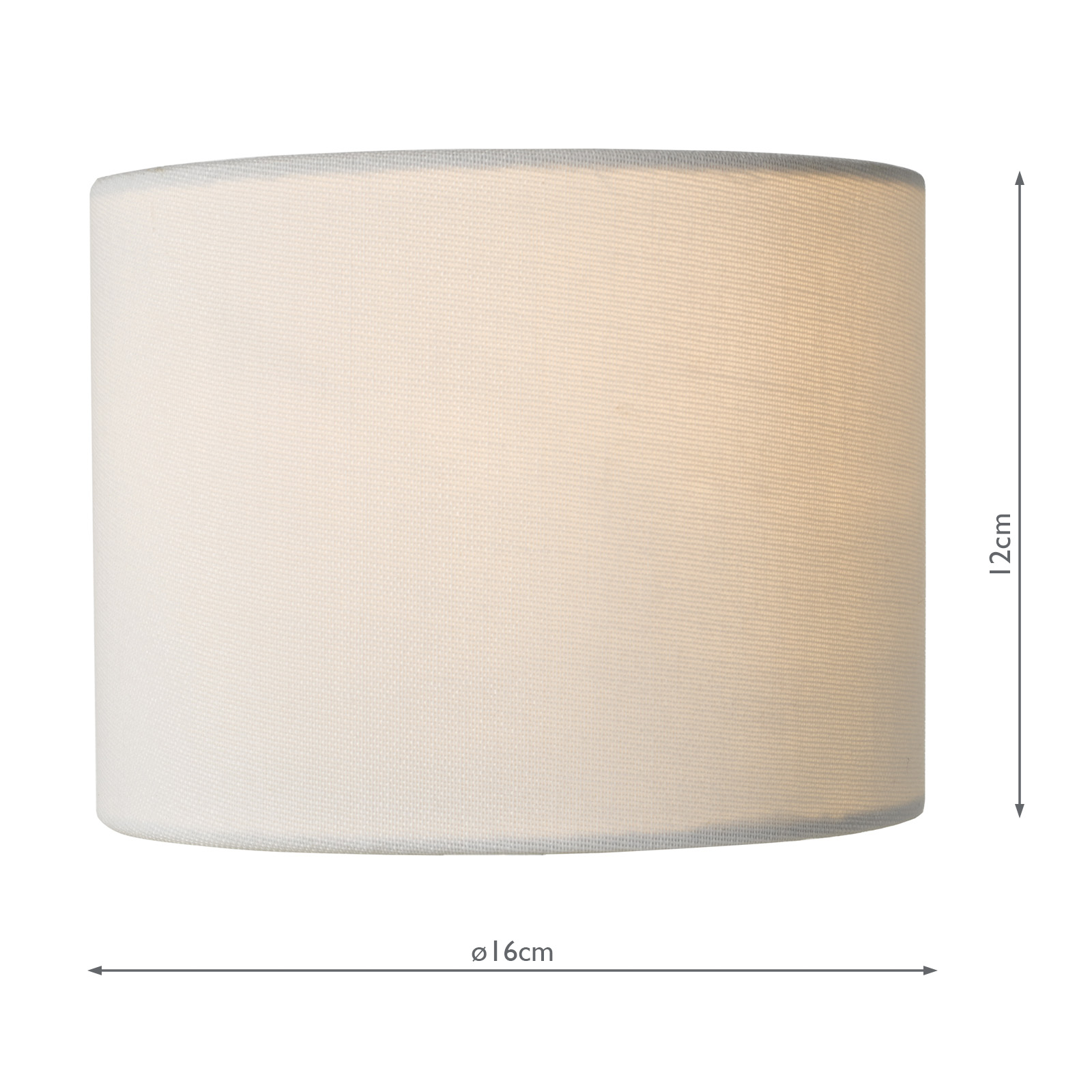 Gigi White Linen Drum Shade 16cm