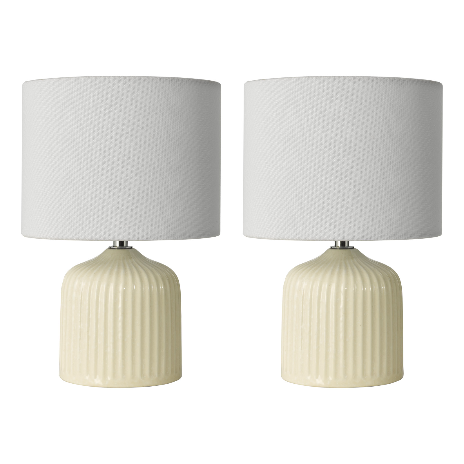 Gigi Twin Pack Table Lamp Cream With Shade