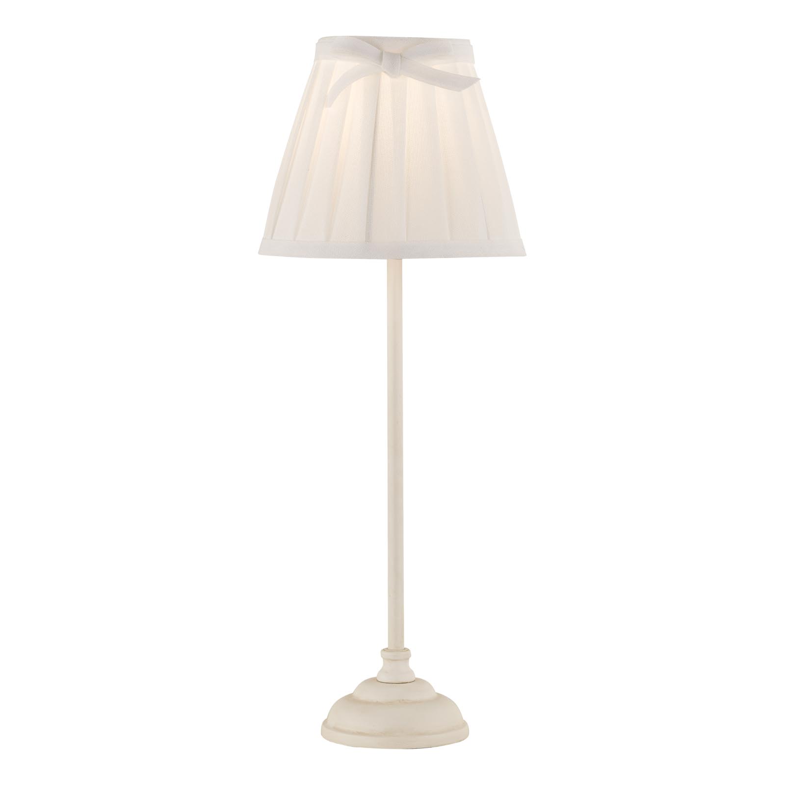 Grace Table Lamp Matt Cream With Pleated Shade
