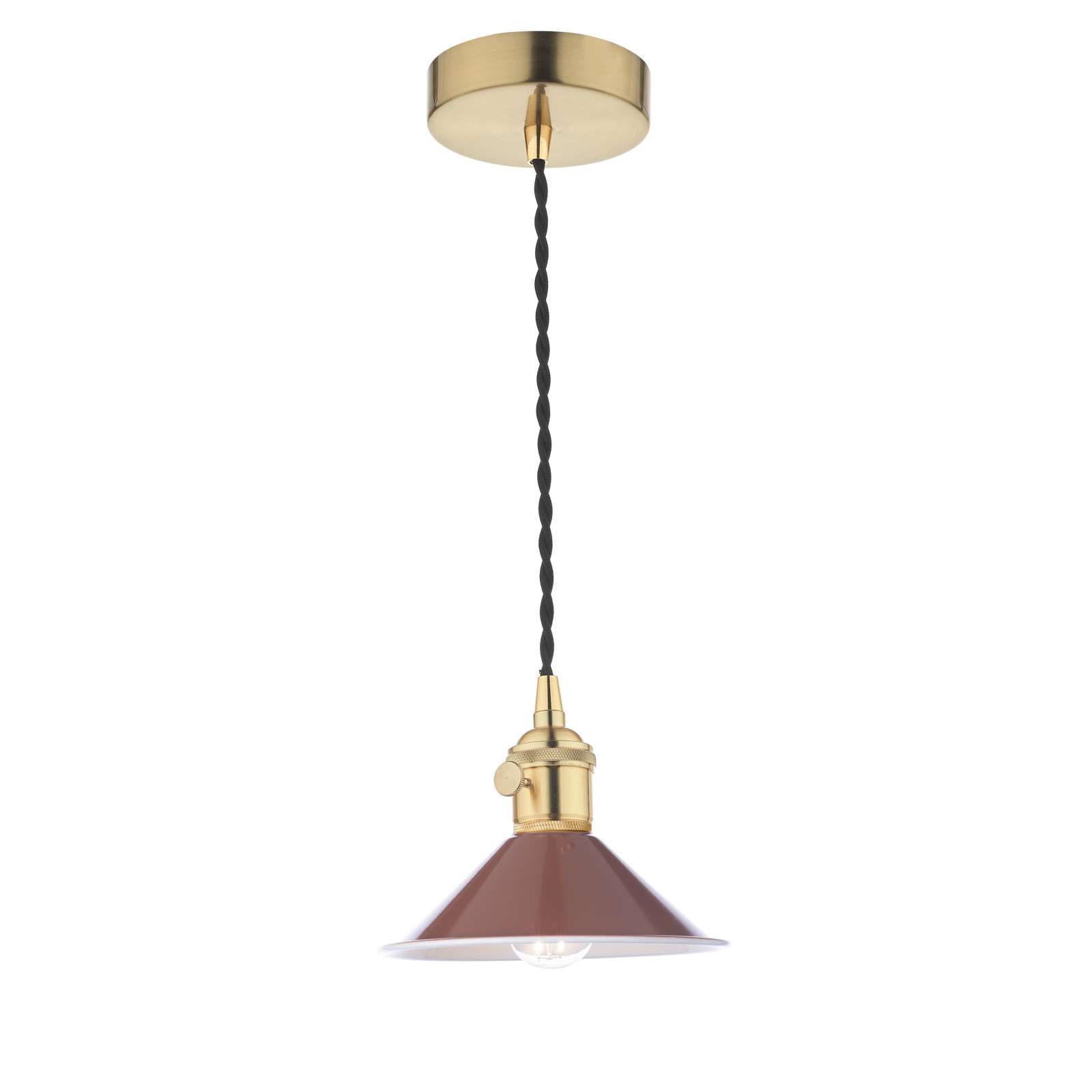 Hadano Pendant Natural Brass and Red