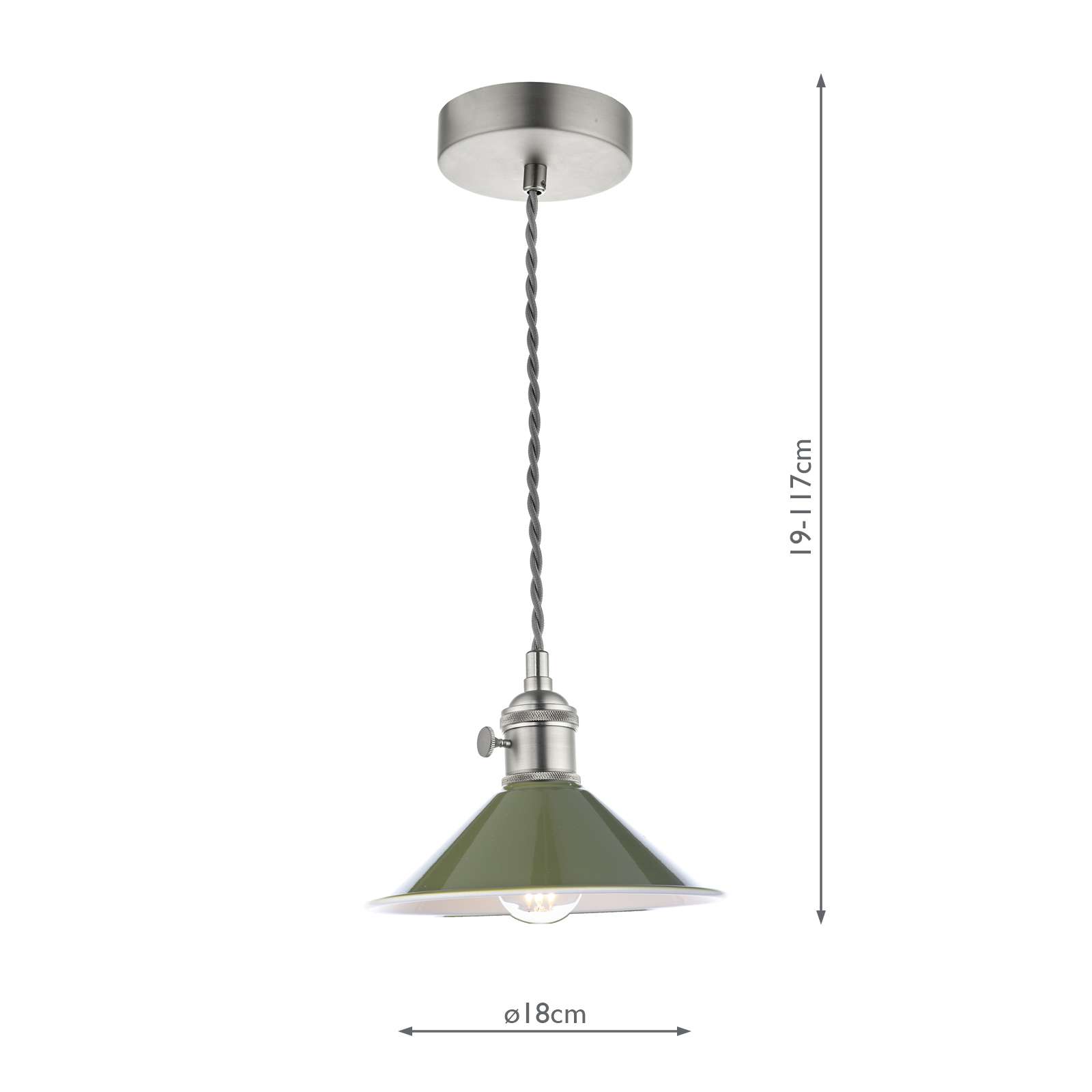 Hadano Pendant Antique Chrome