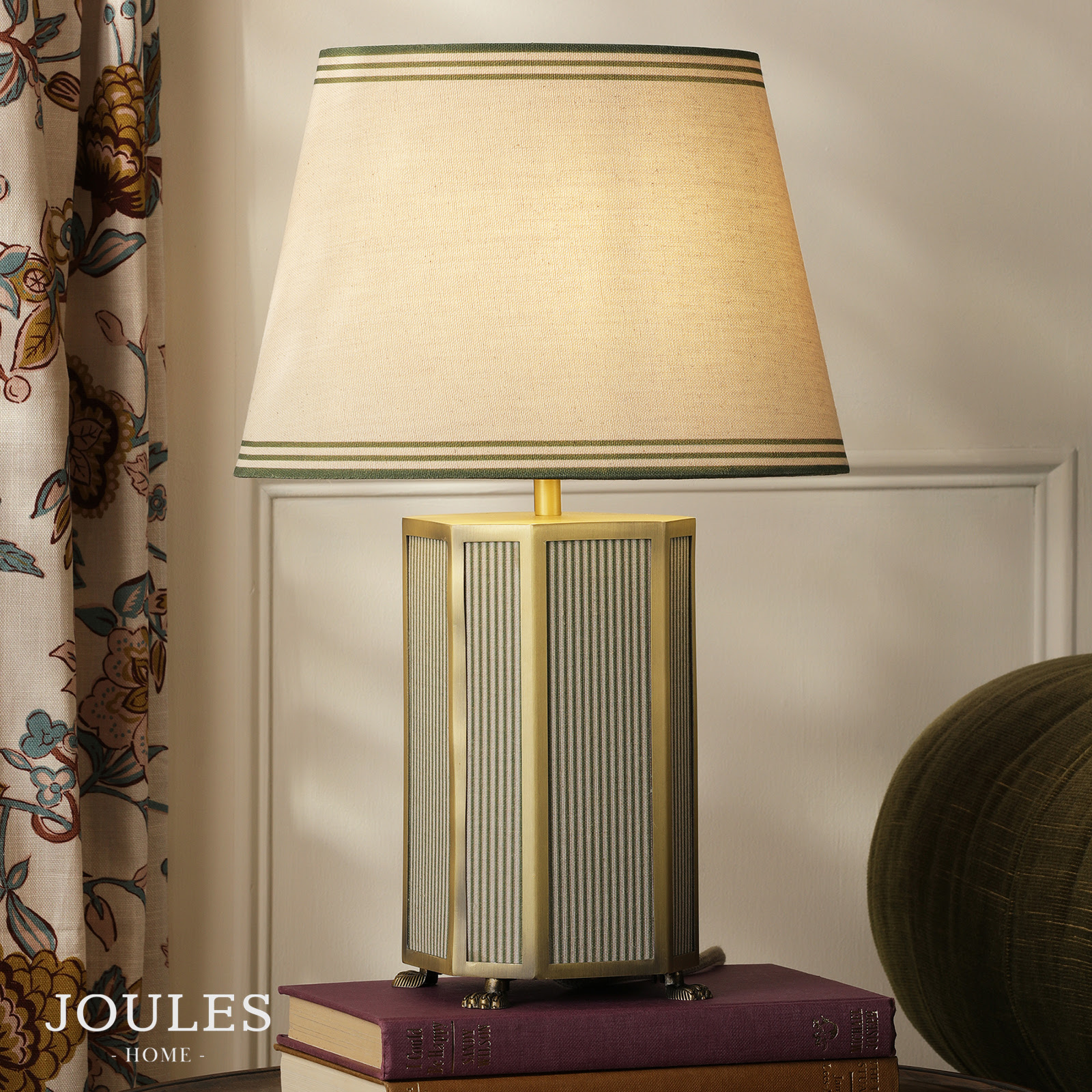 Joules Helmingham Table Lamp Matt Antique Brass With Shade