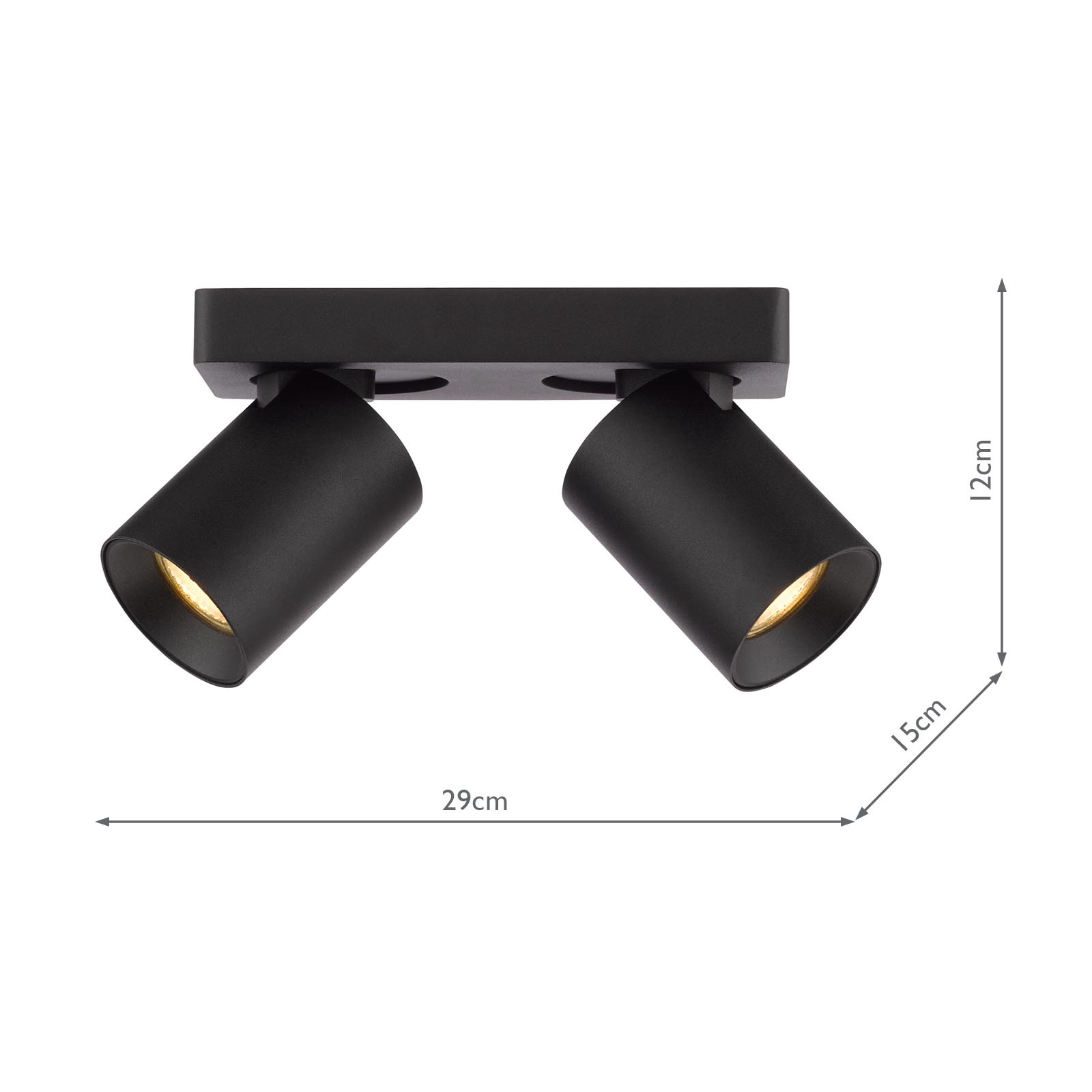 Hiro 2 Light Bar Spotlight Matt Black