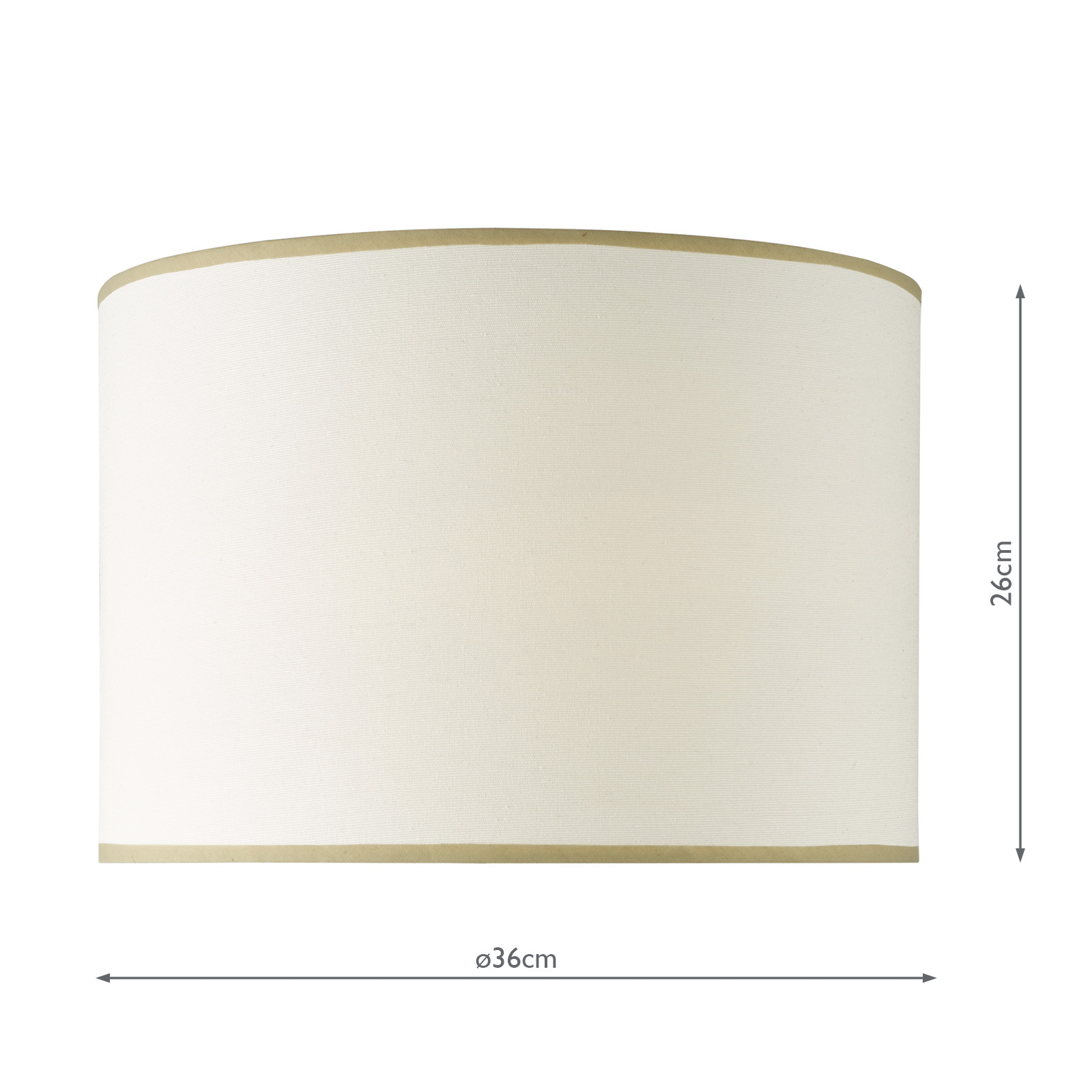 Idella White Linen Drum Shade 36cm
