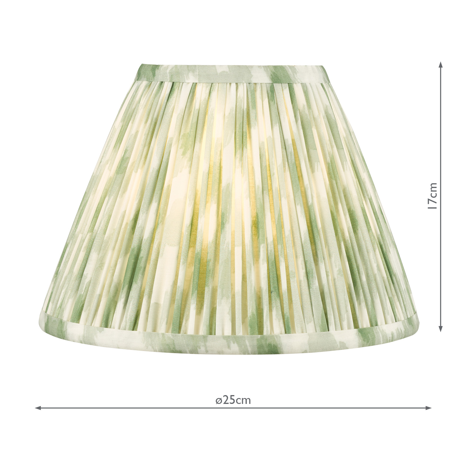 Ikat Green Cotton Empire Shade 25cm