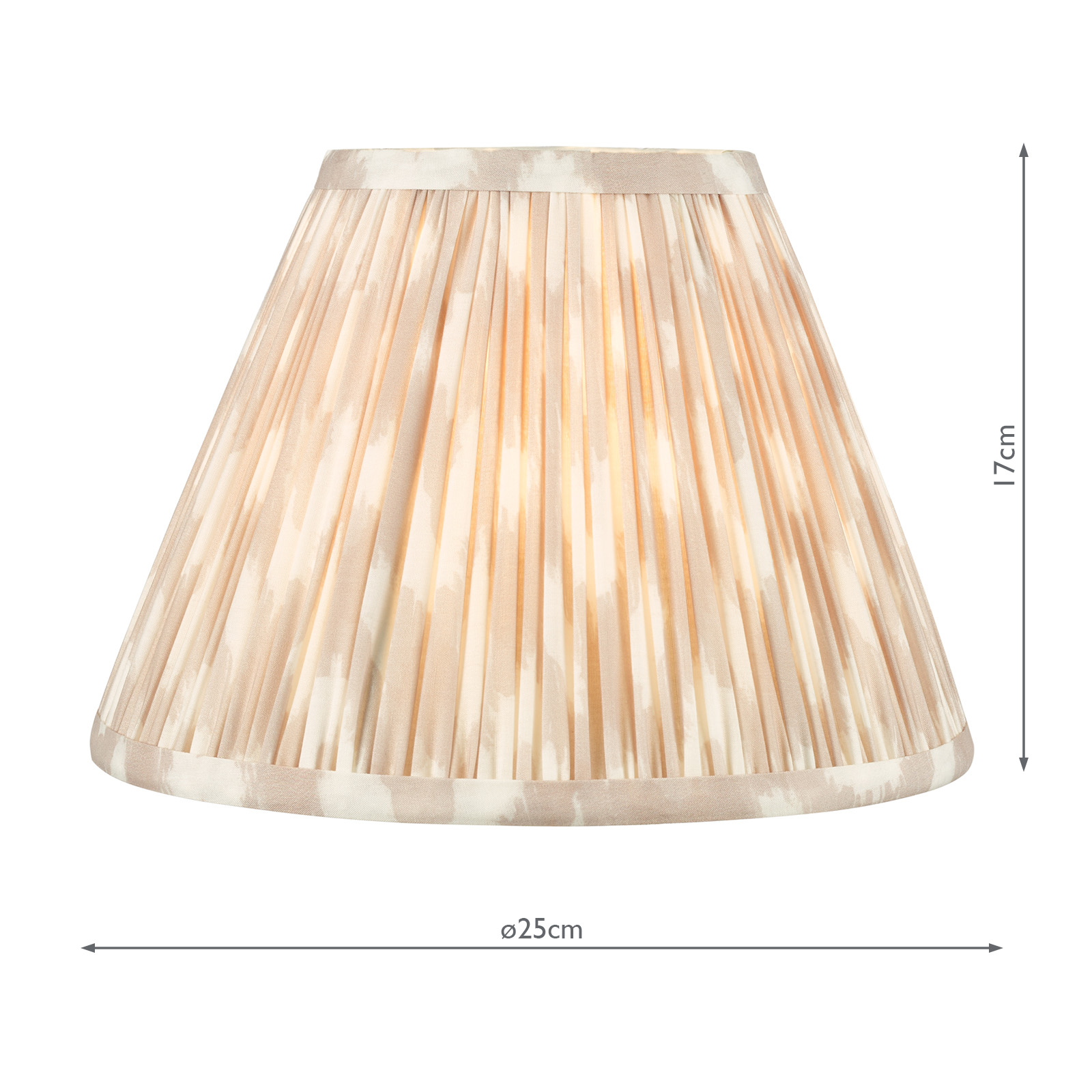 Ikat Taupe Cotton Empire Shade 25cm