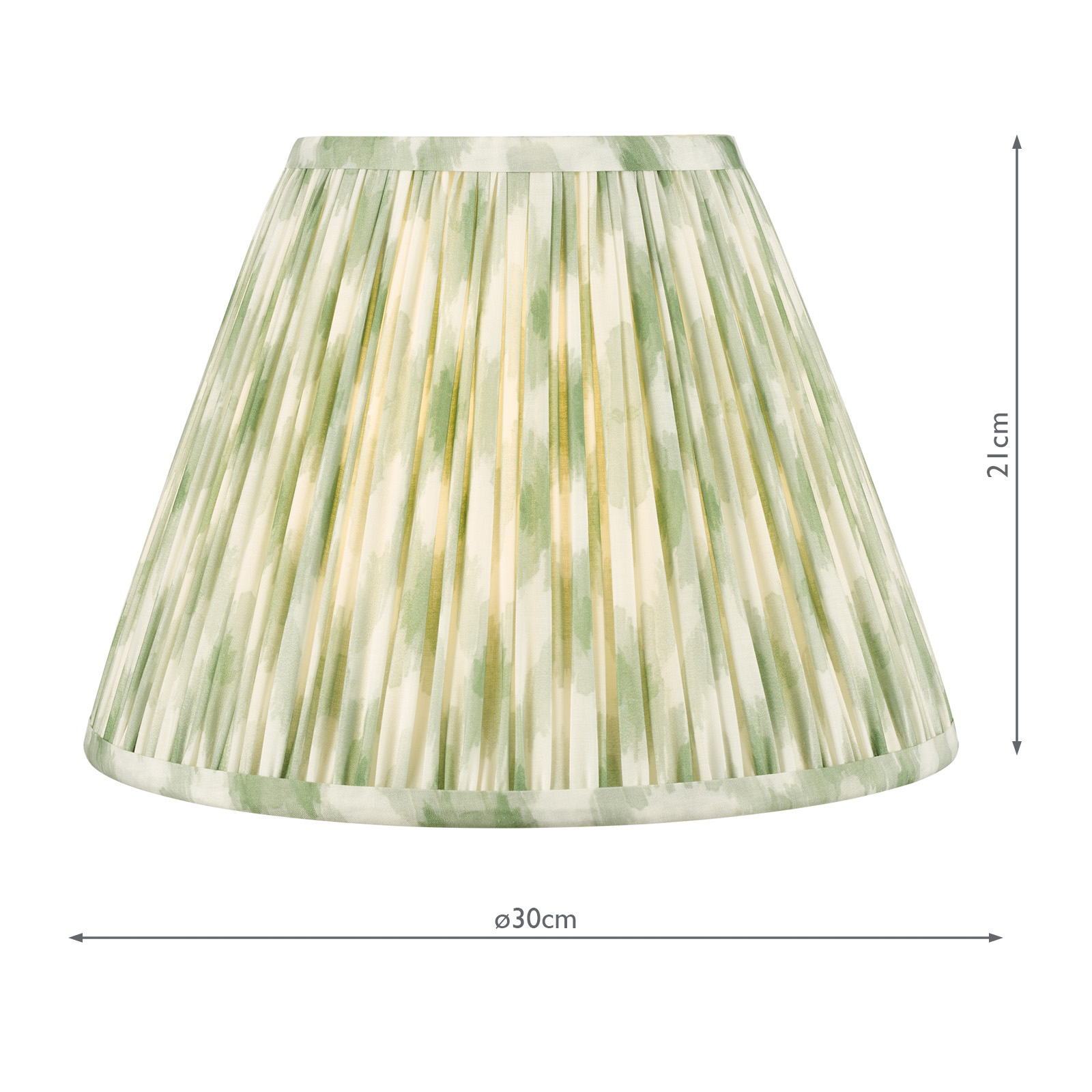 Ikat Green Cotton Empire Shade 30cm