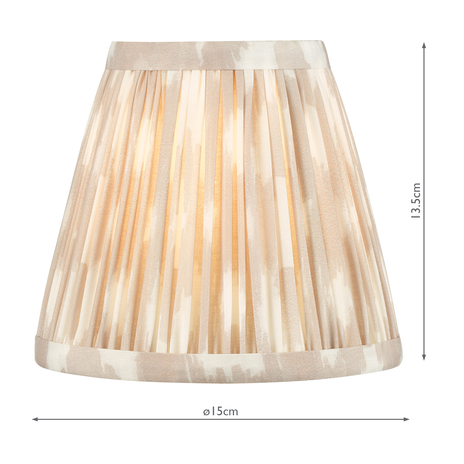 Ikat Taupe Cotton Empire Shade 15cm