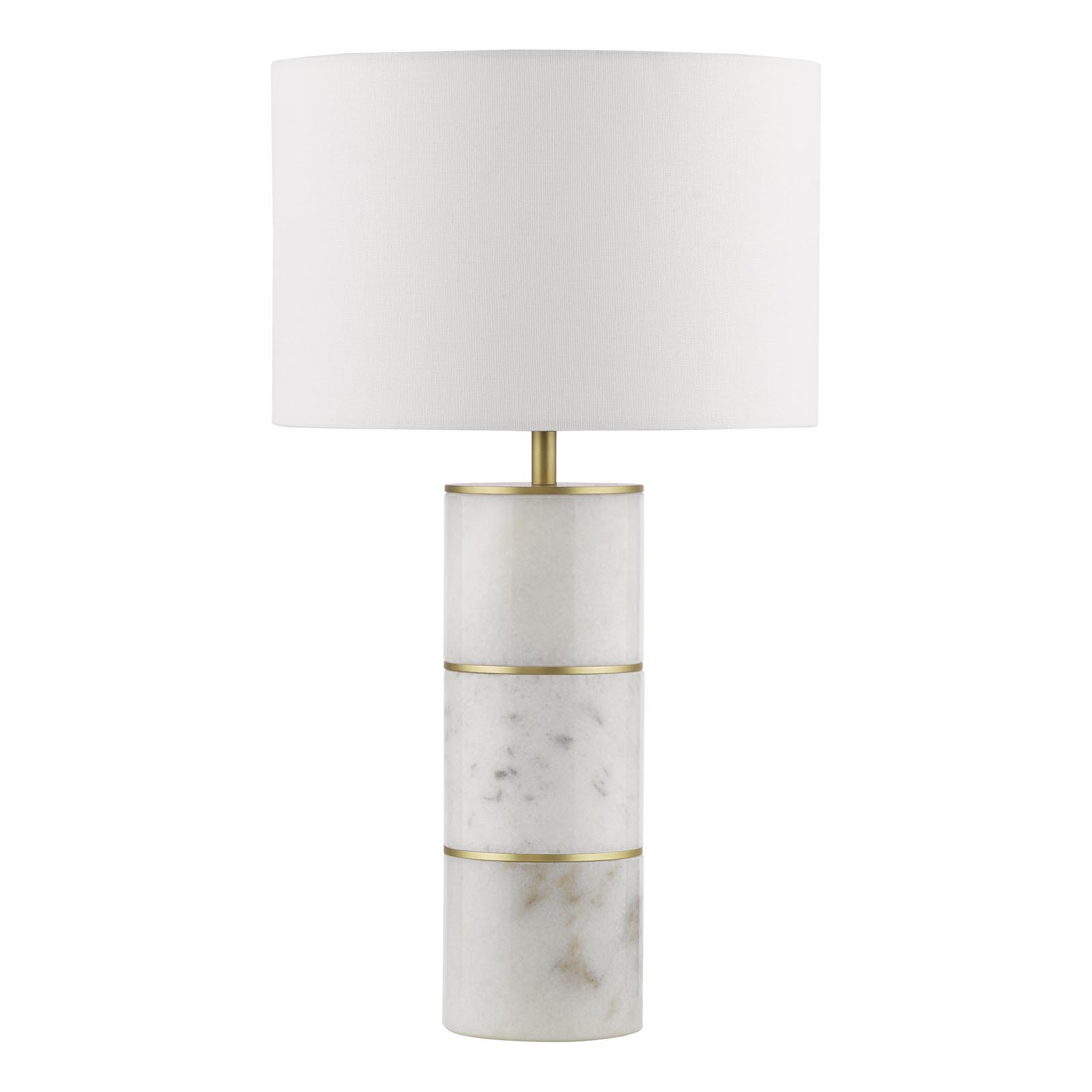 Ishana White Linen Drum Shade 30cm