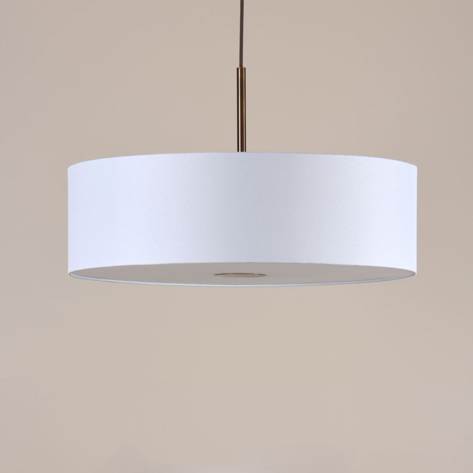 Isla 3 Light Pendant Antique Bronze and Ivory Shade 60cm