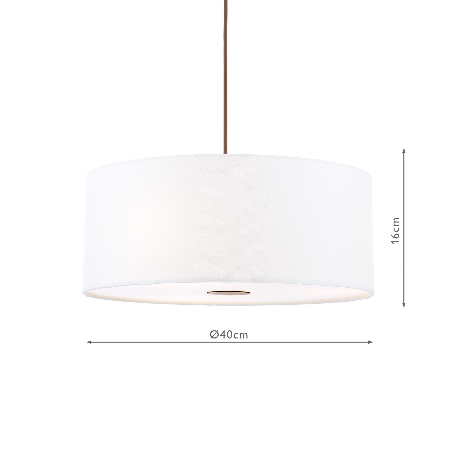 Isla Easy Fit Pendant Ivory Shade 40cm