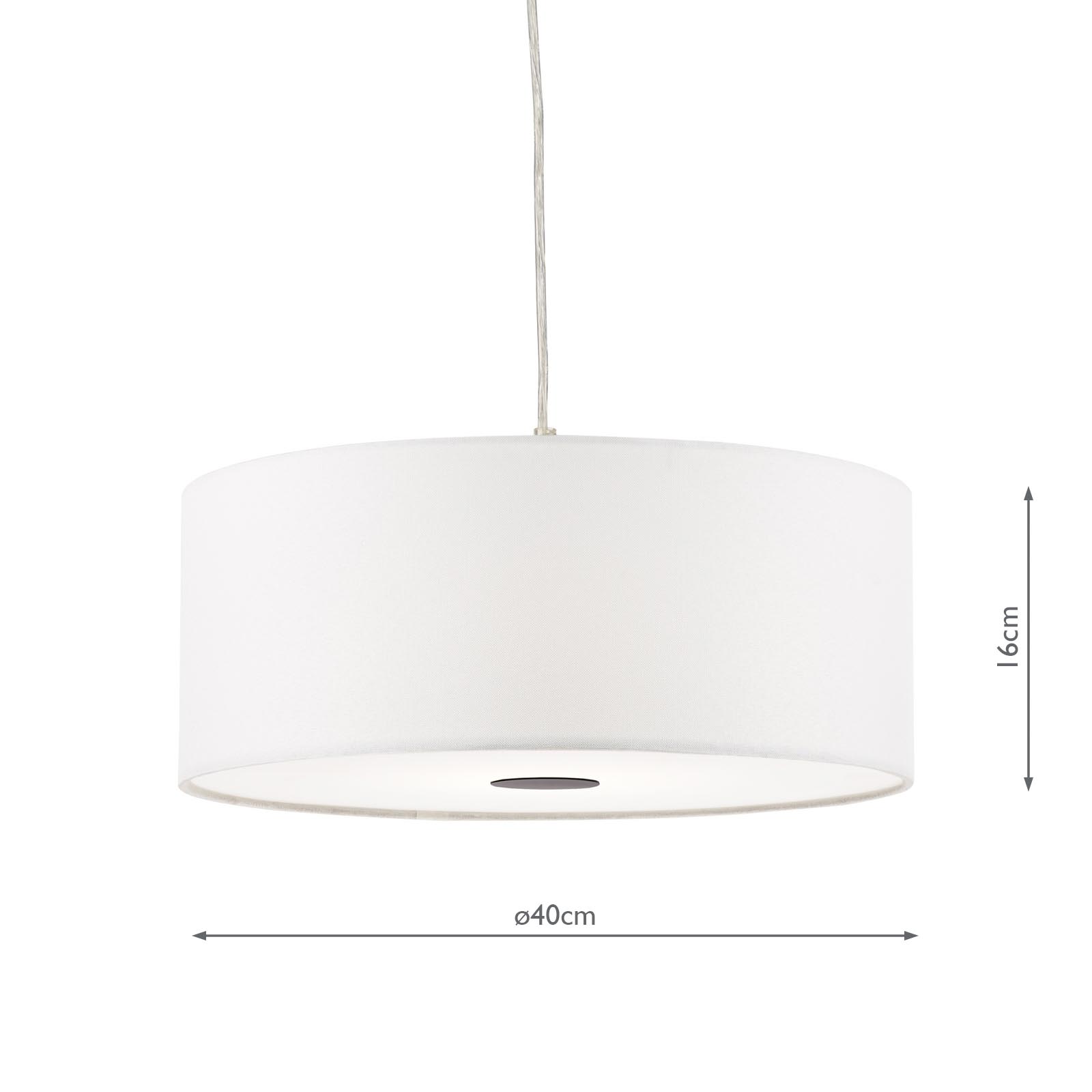 Isla Easy Fit Pendant Ivory and Black Shade 40cm