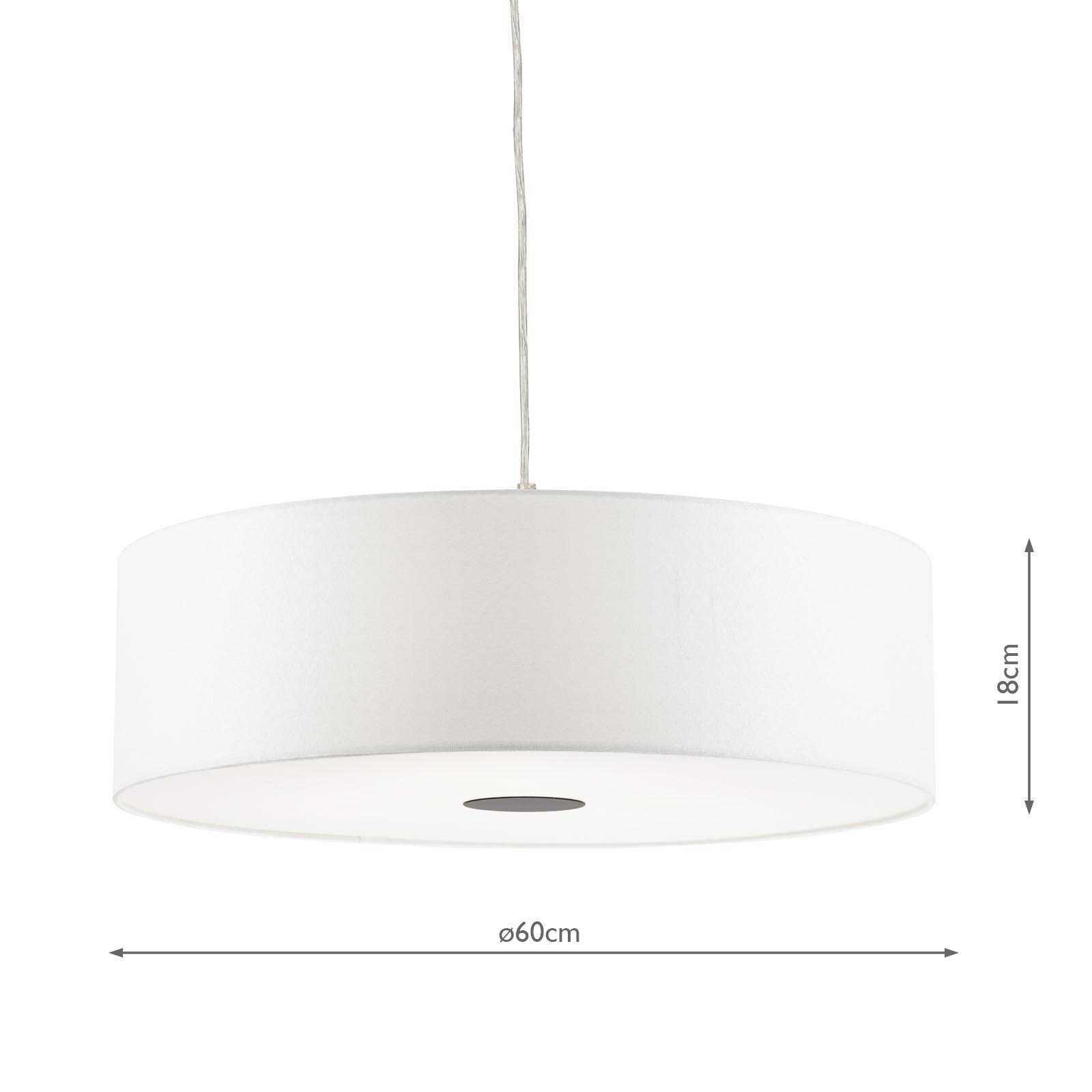 Isla Easy Fit Pendant Ivory and Black Shade 60cm