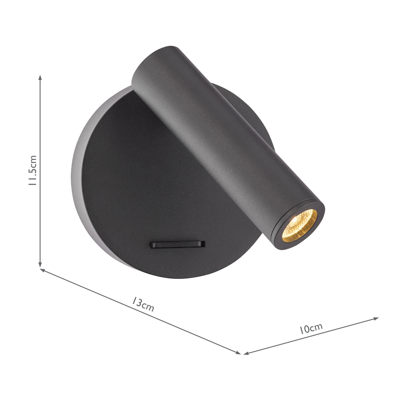 Itala Single Spotlight Matt Black LED
