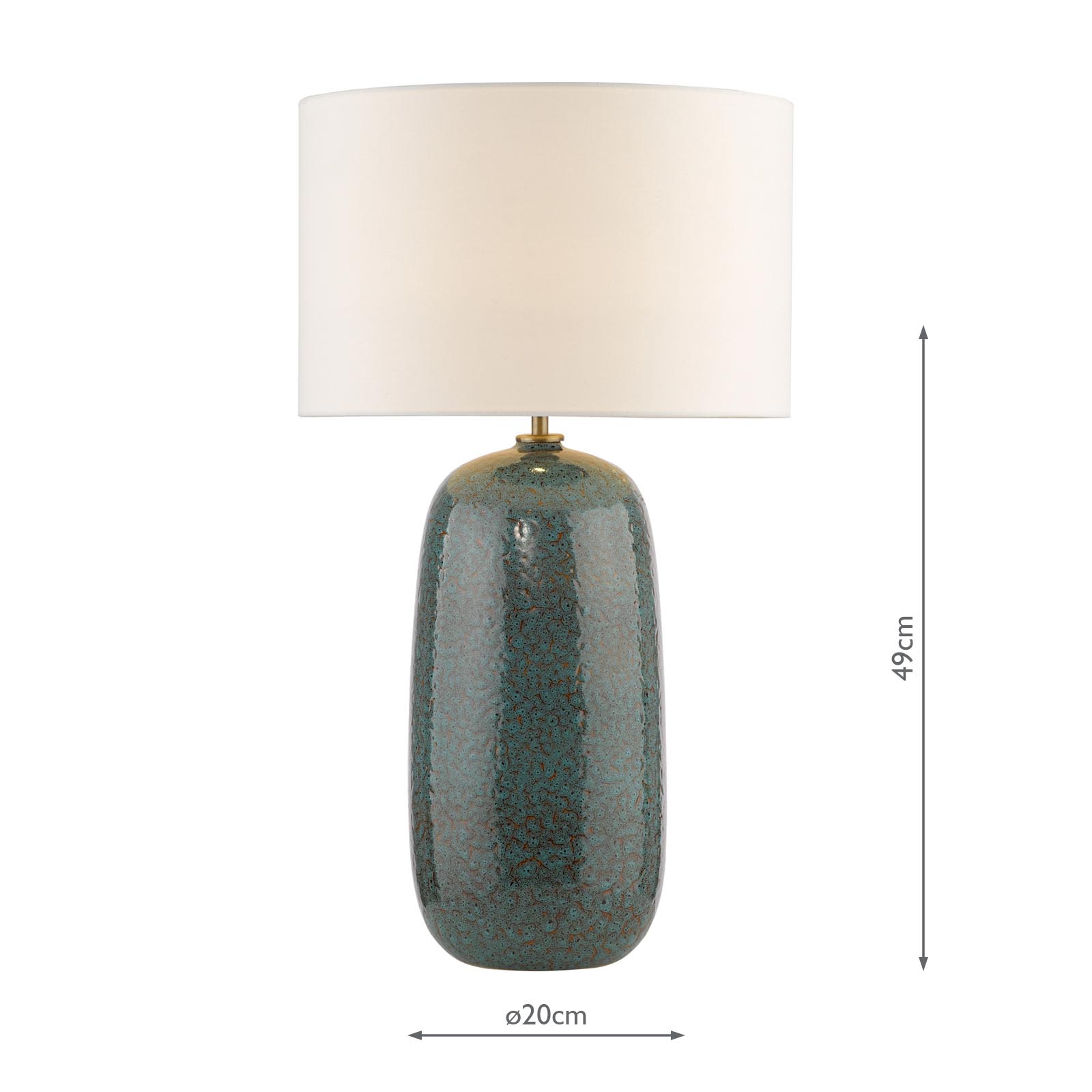 Jadis Table Lamp Blue Ceramic and Antique Brass Base Only