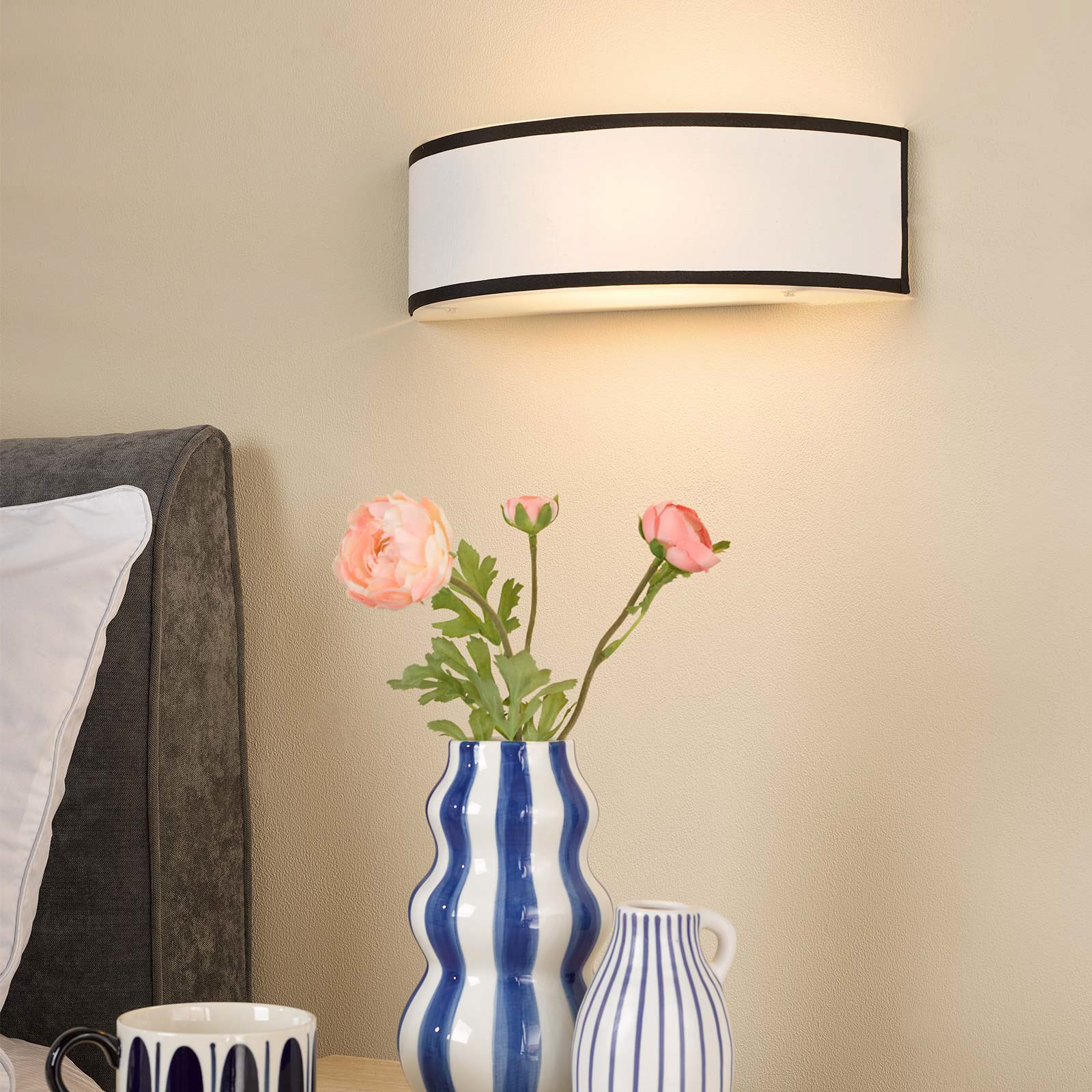 Jemima Wall Light White and White Frosted Acrylic With Shade