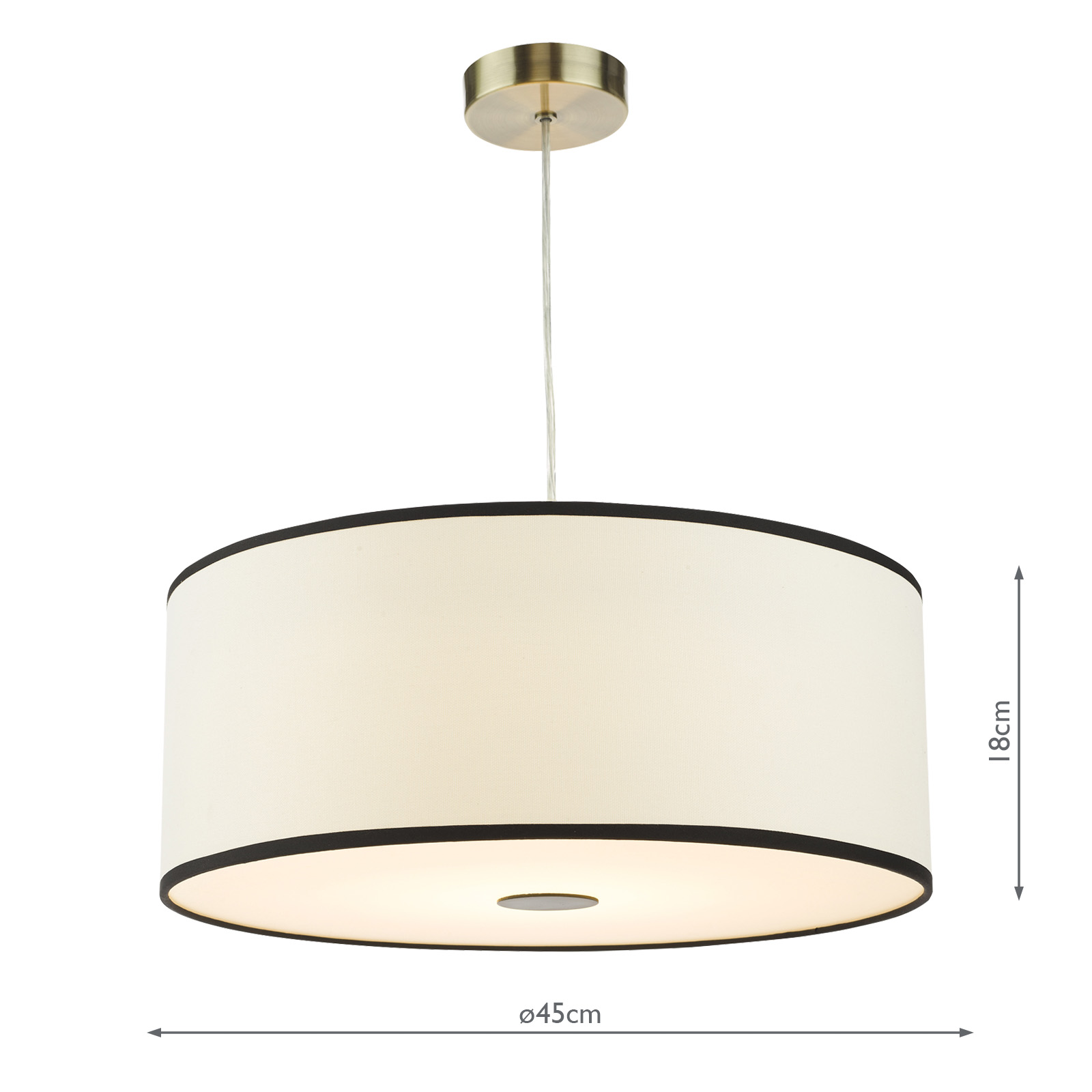 Jemima Easy Fit Pendant White and White Frosted Acrylic With Shade