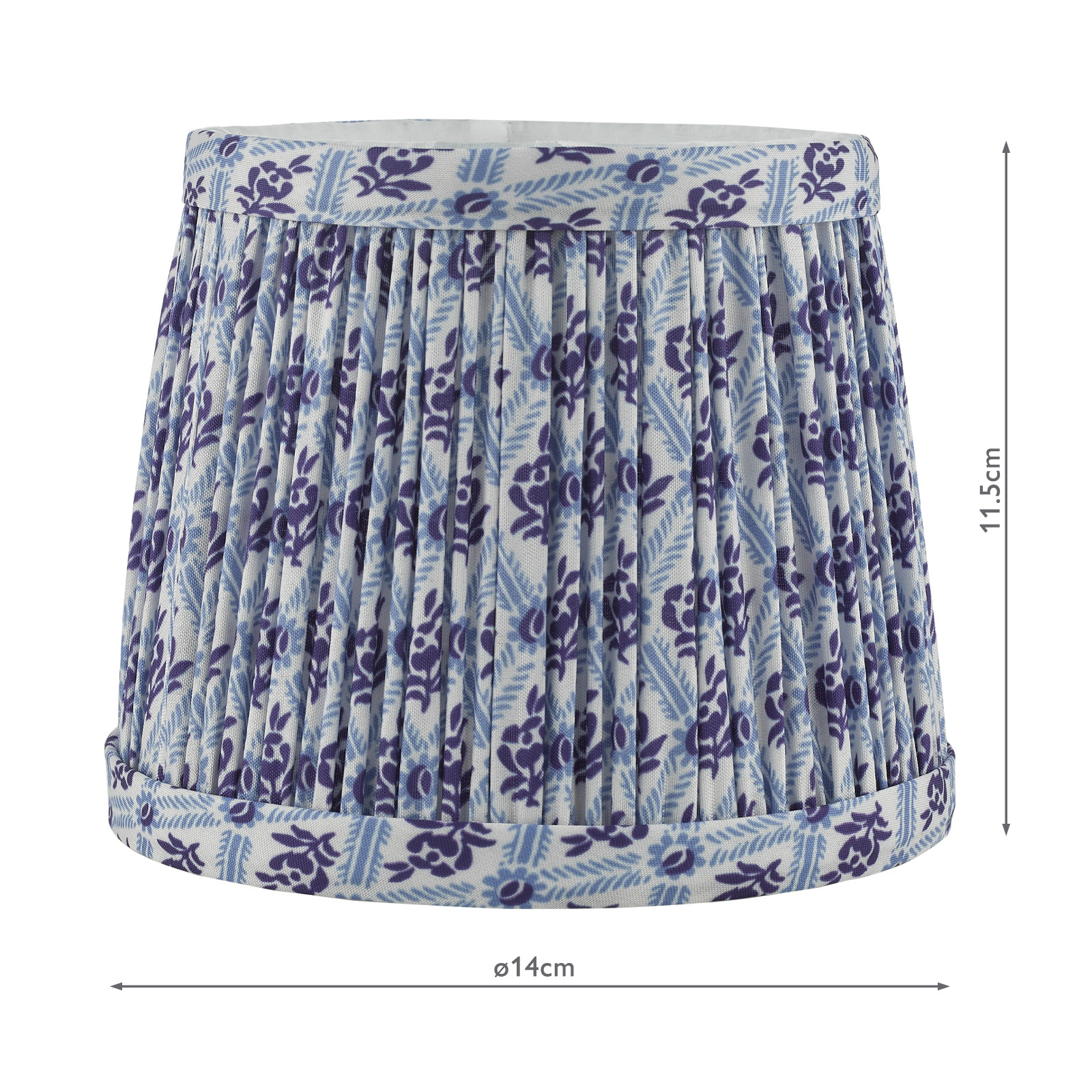 St John Street Blue Cotton Empire Shade 14cm