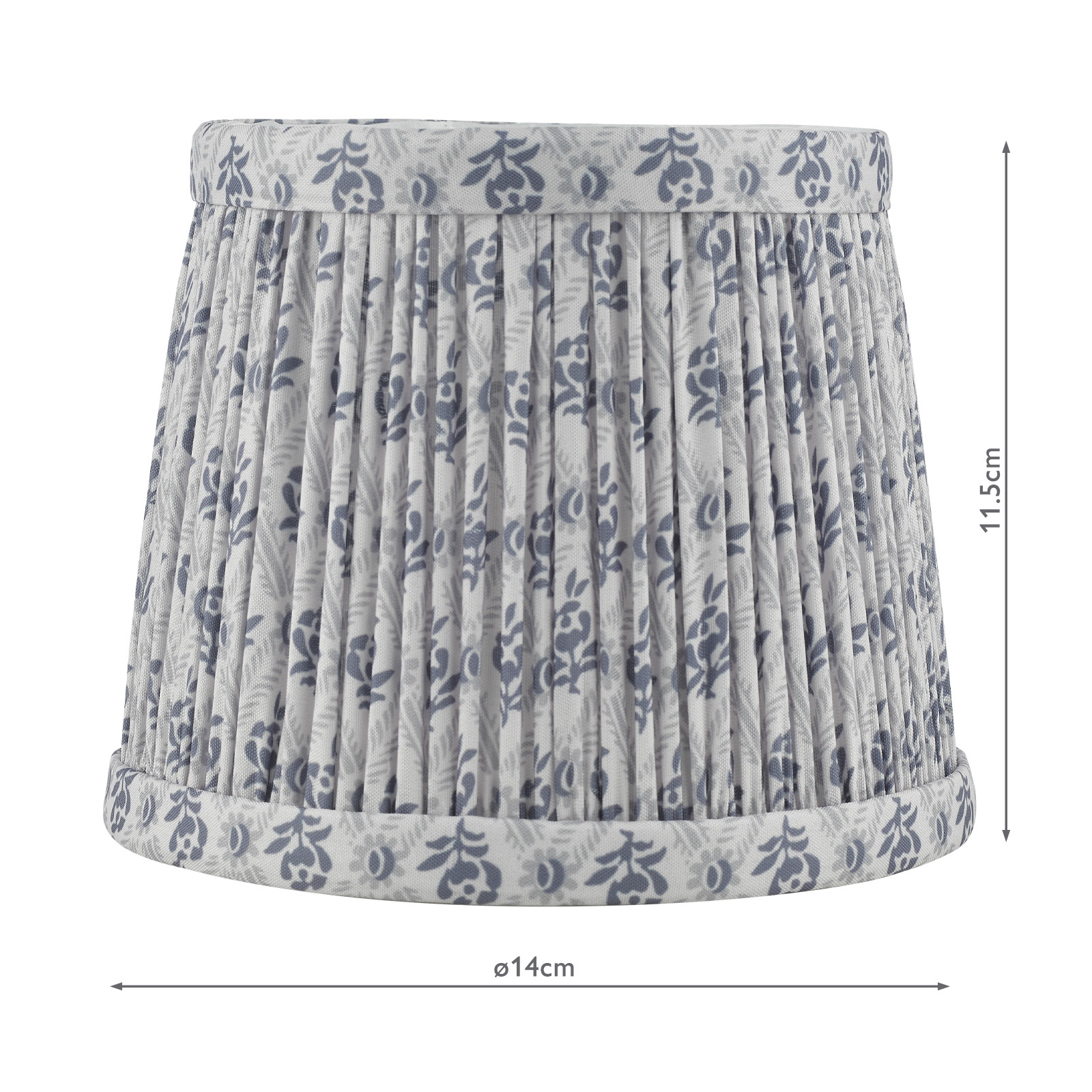 St John Street Grey Cotton Empire Shade 14cm