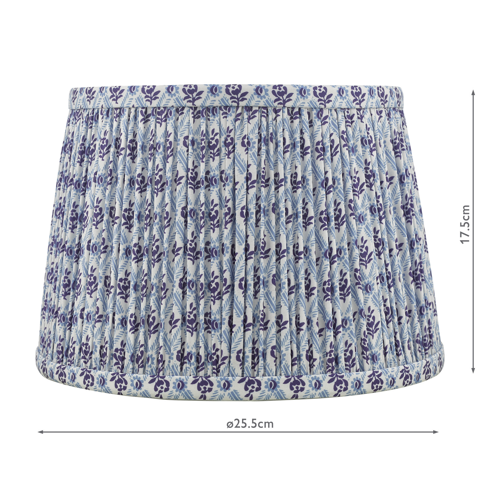 St John Street Blue Cotton Empire Shade 25.5cm