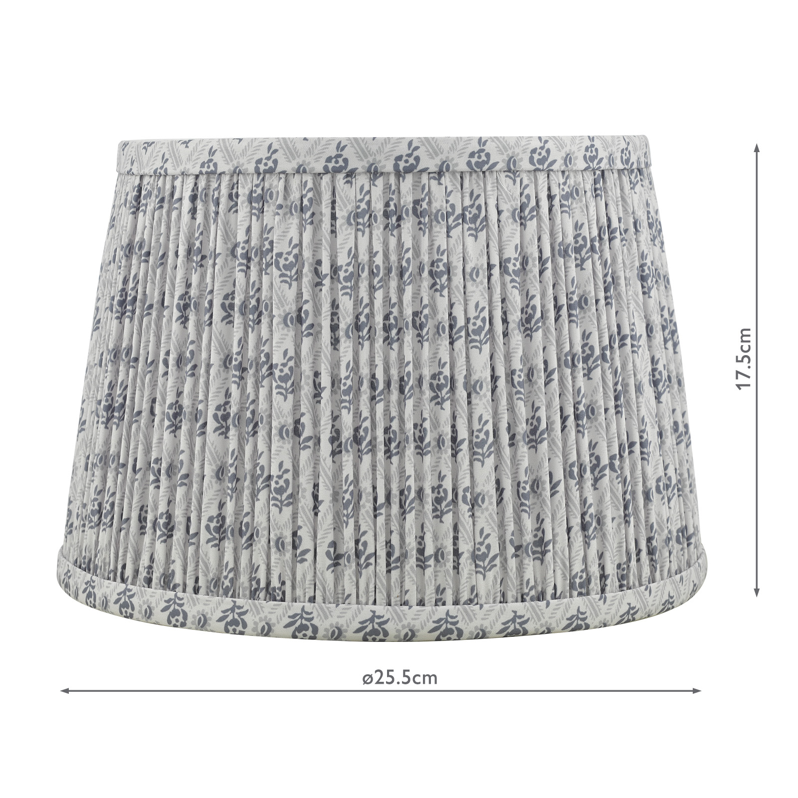 St John Street Grey Cotton Empire Shade 25.5cm