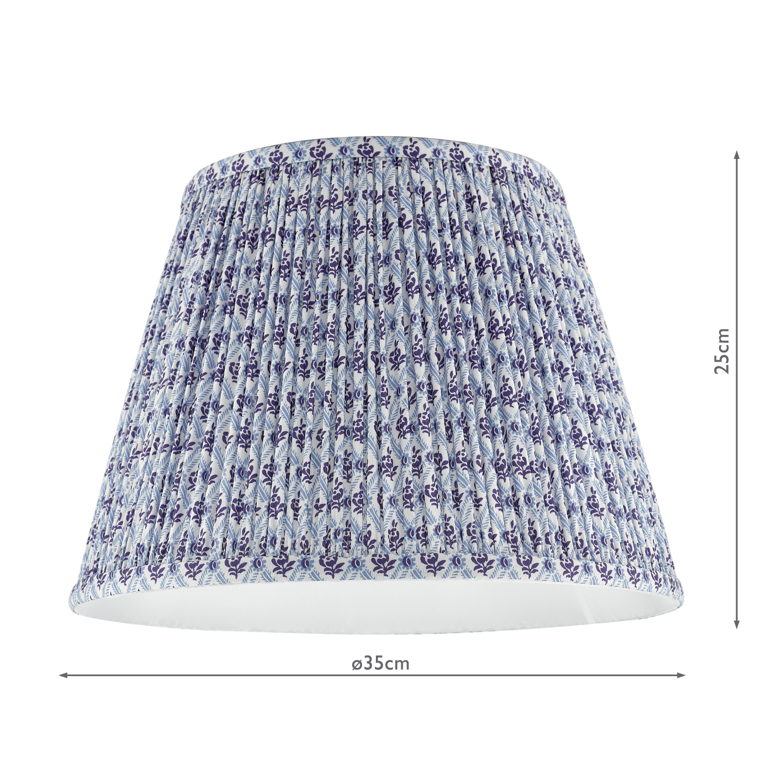 St John Street Blue Cotton Empire Shade 35cm