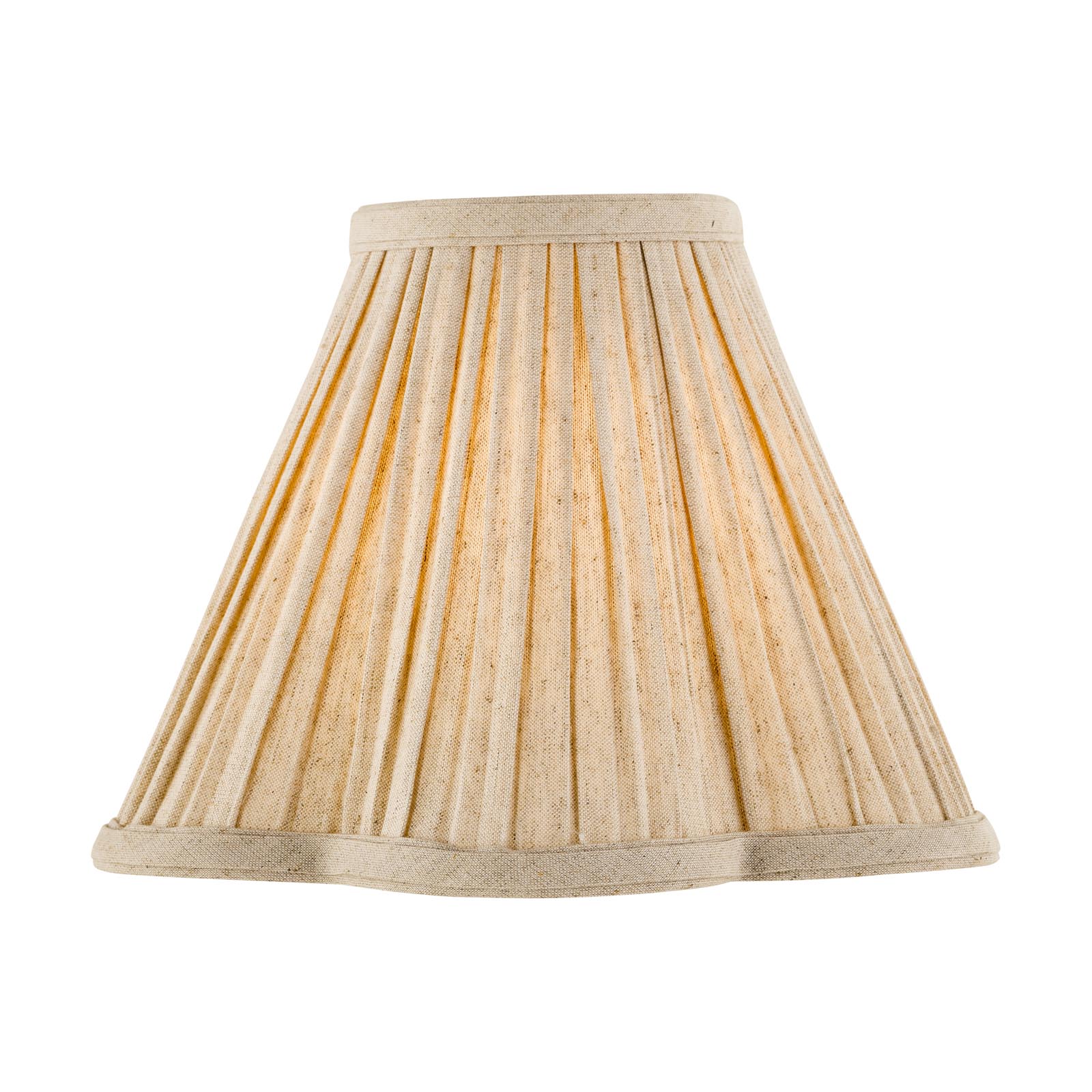 Joie Taupe Pleated Linen Scalloped Shade 25cm