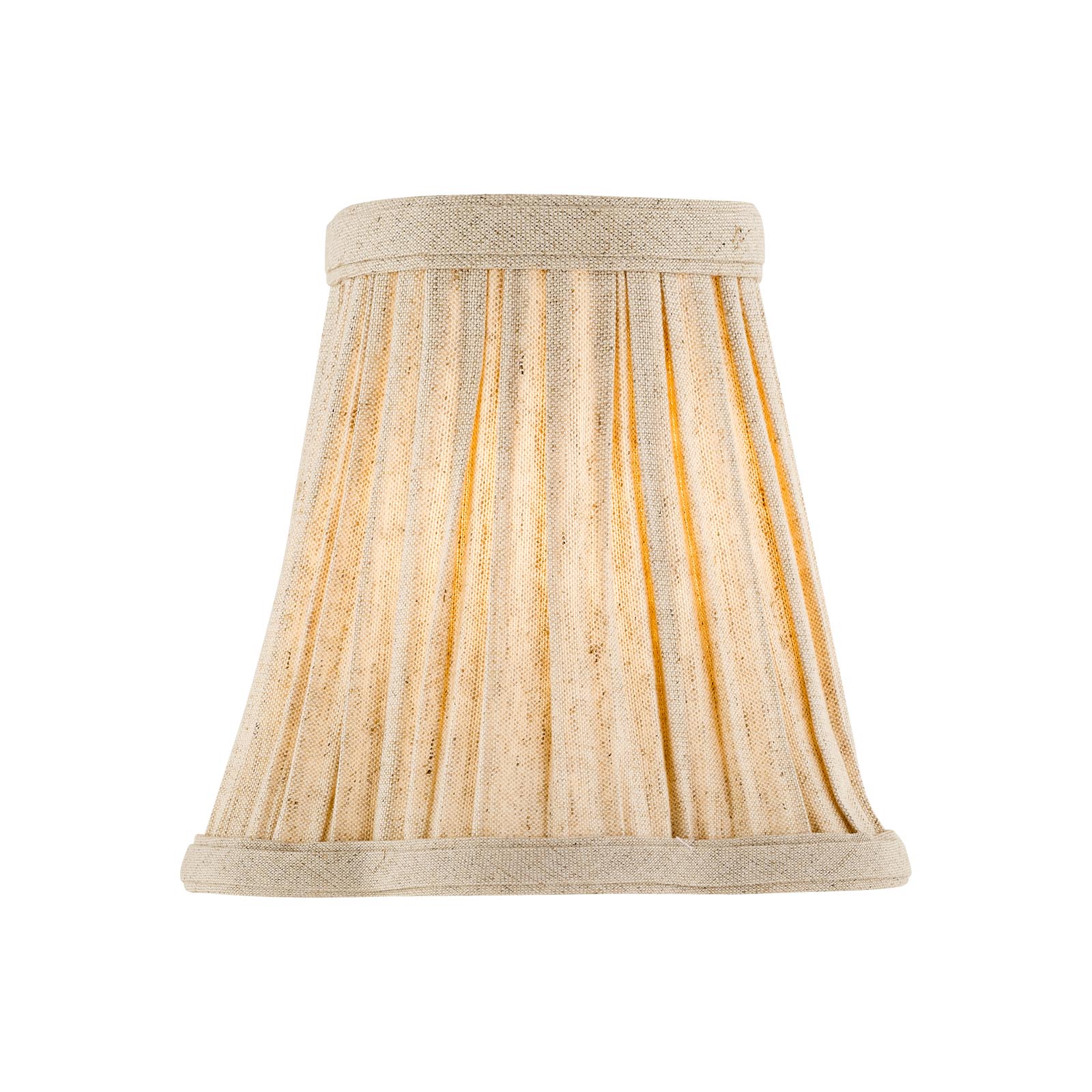 Joie Taupe Pleated Linen Scalloped Shade 15cm