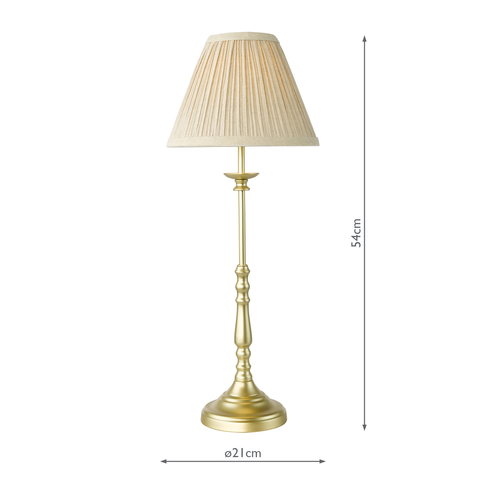 Judy Table Lamp Satin Gold With Shade