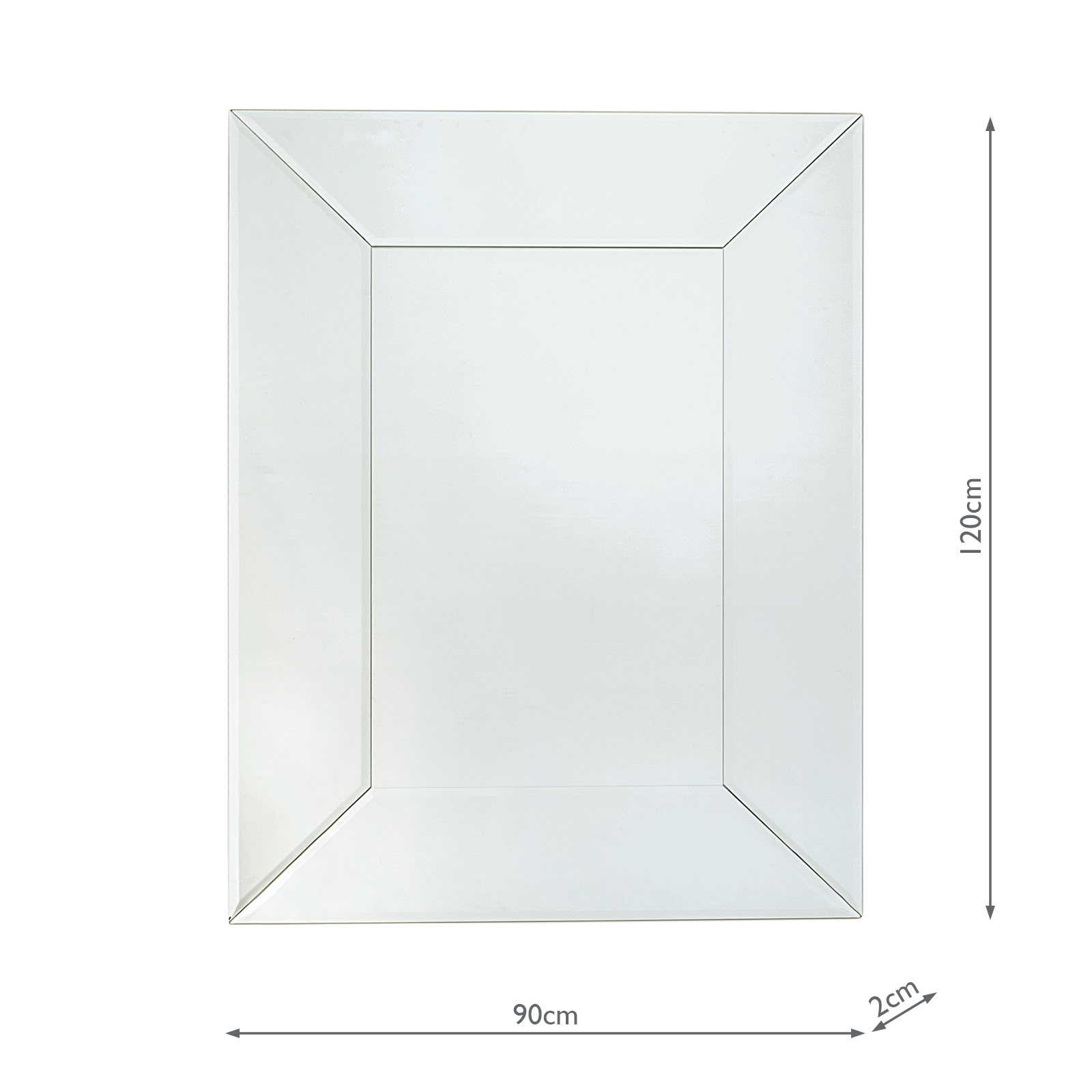 Laura Ashley Gatsby Large Rectangle Mirror 120 x 90cm
