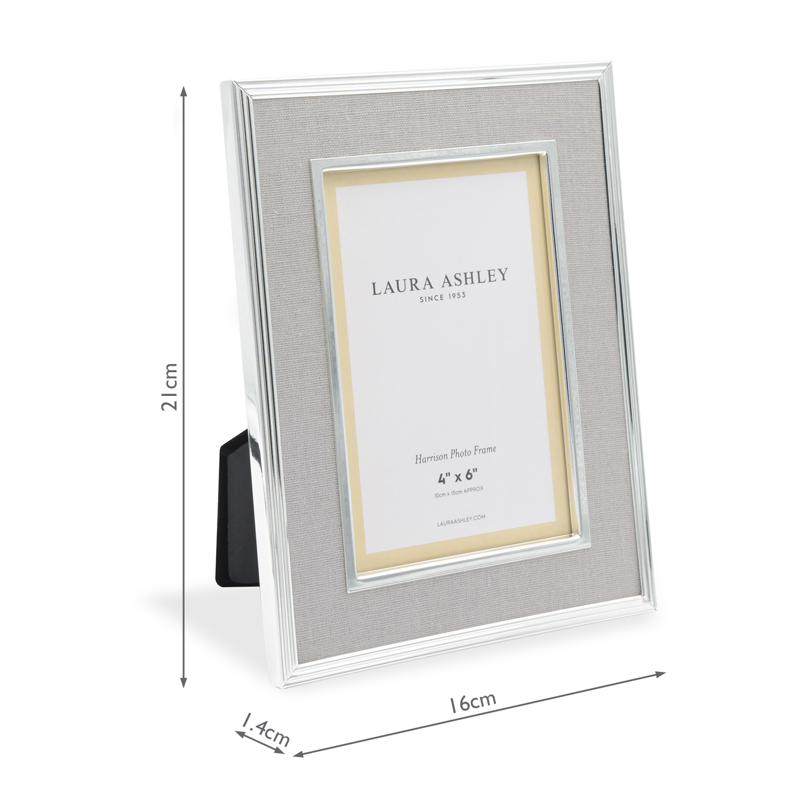 Harrison Photo Frame Pale Charcoal Linen 4