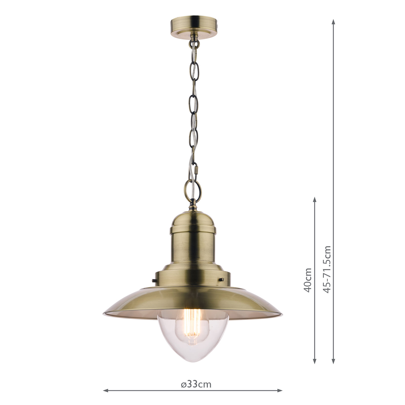Laura Ashley Corbridge Pendant Antique Brass