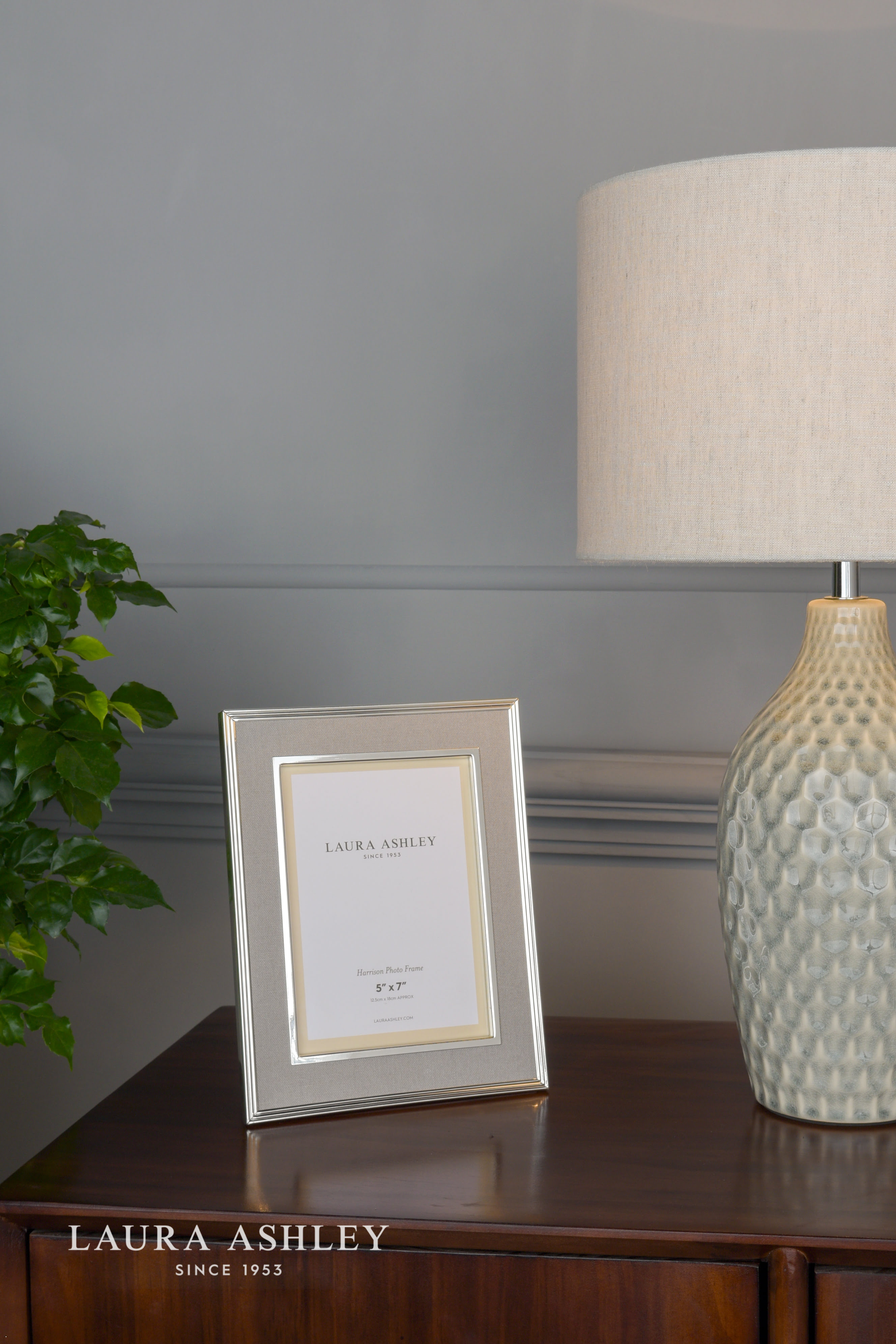 Harrison Photo Frame Pale Charcoal Linen 5